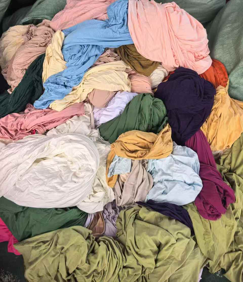 Wholesale modal spandex knit fabric scraps 100kg bulk stock