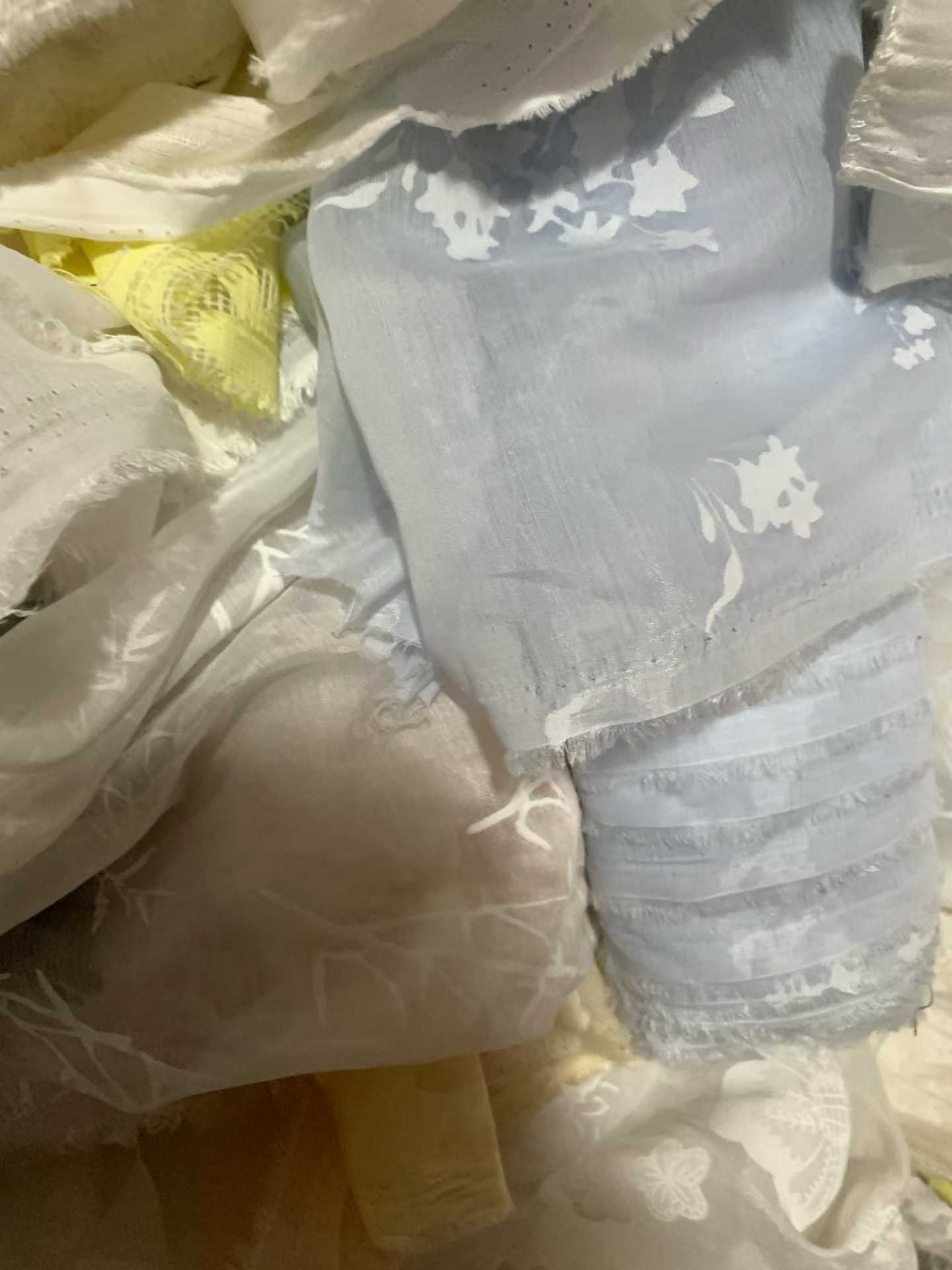 Wholesale Light Embroidered Mesh Fabric Stocklot | Soft Mesh Fabric with Elegant Embroidery