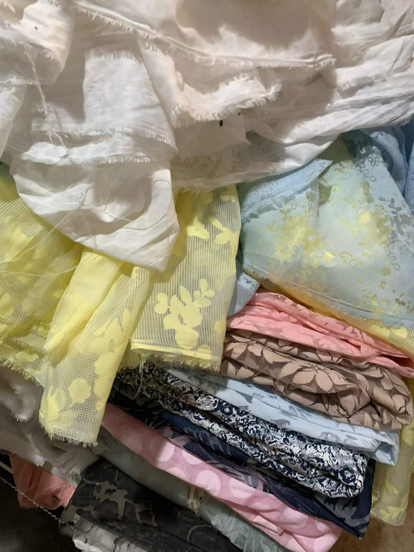 Wholesale Light Embroidered Mesh Fabric Stocklot | Soft Mesh Fabric with Elegant Embroidery