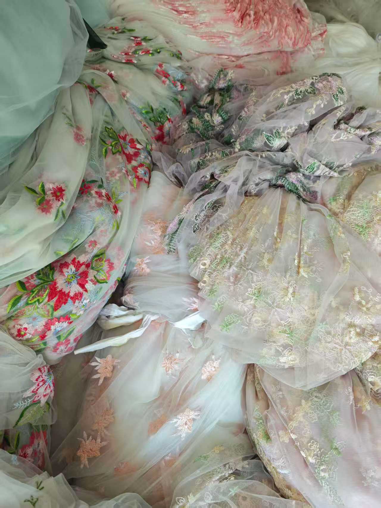 Wholesale Embroidered Tulle Fabric Rolls | Bulk for Wedding & Bridal Wear