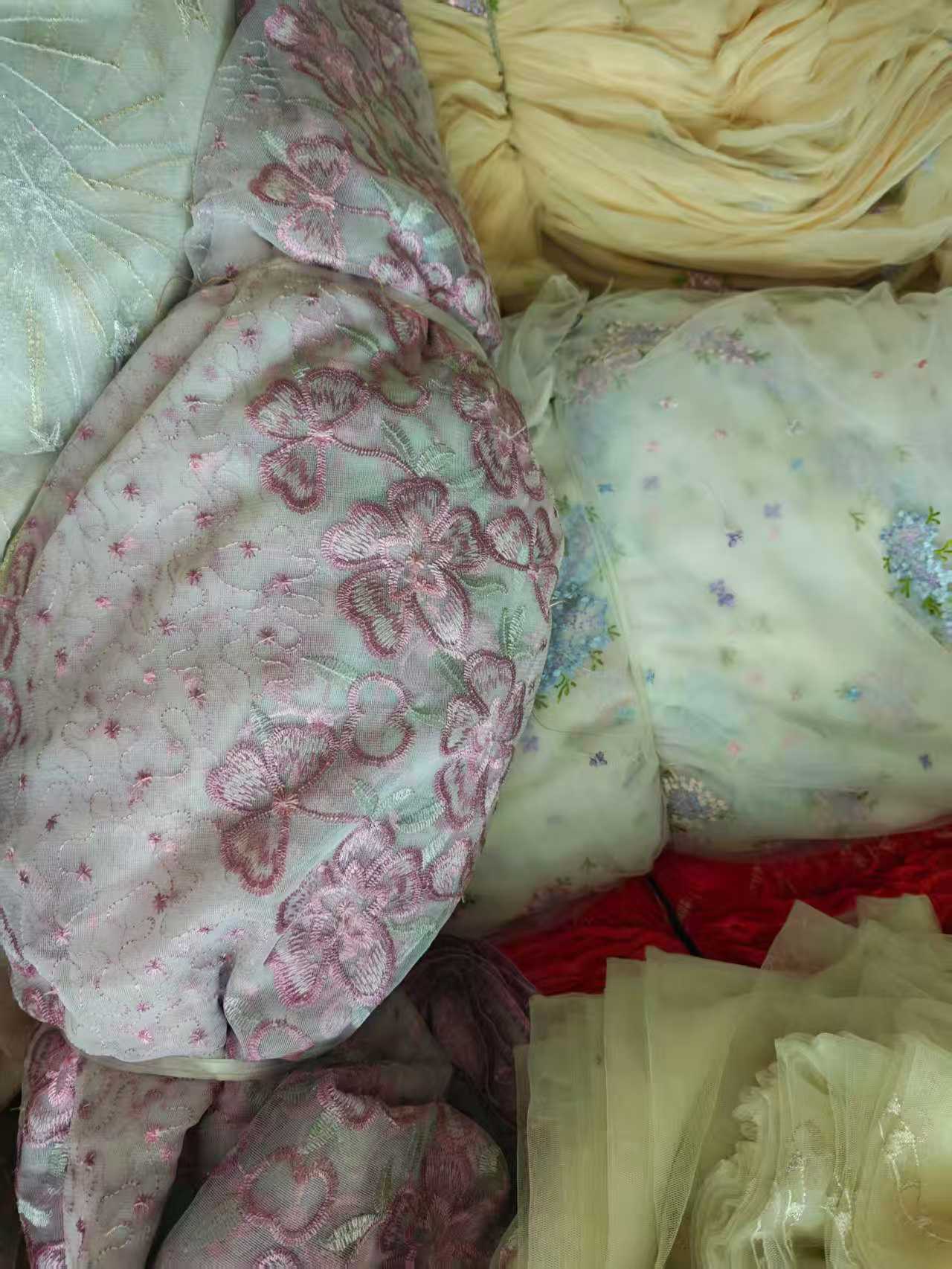 Wholesale Embroidered Tulle Fabric Rolls | Bulk for Wedding & Bridal Wear