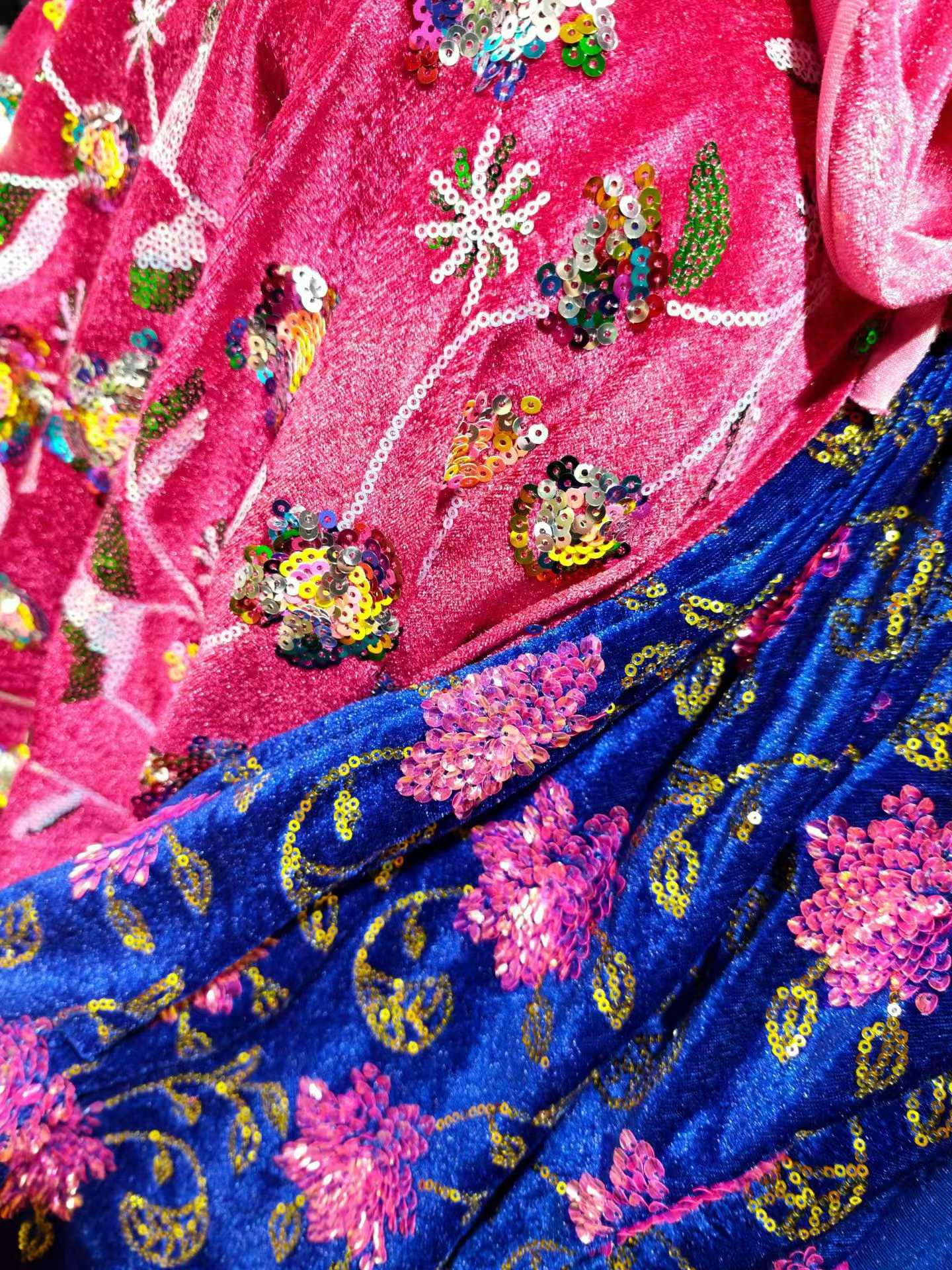 20kg Premium Embroidered Velvet Fabric for Costumes