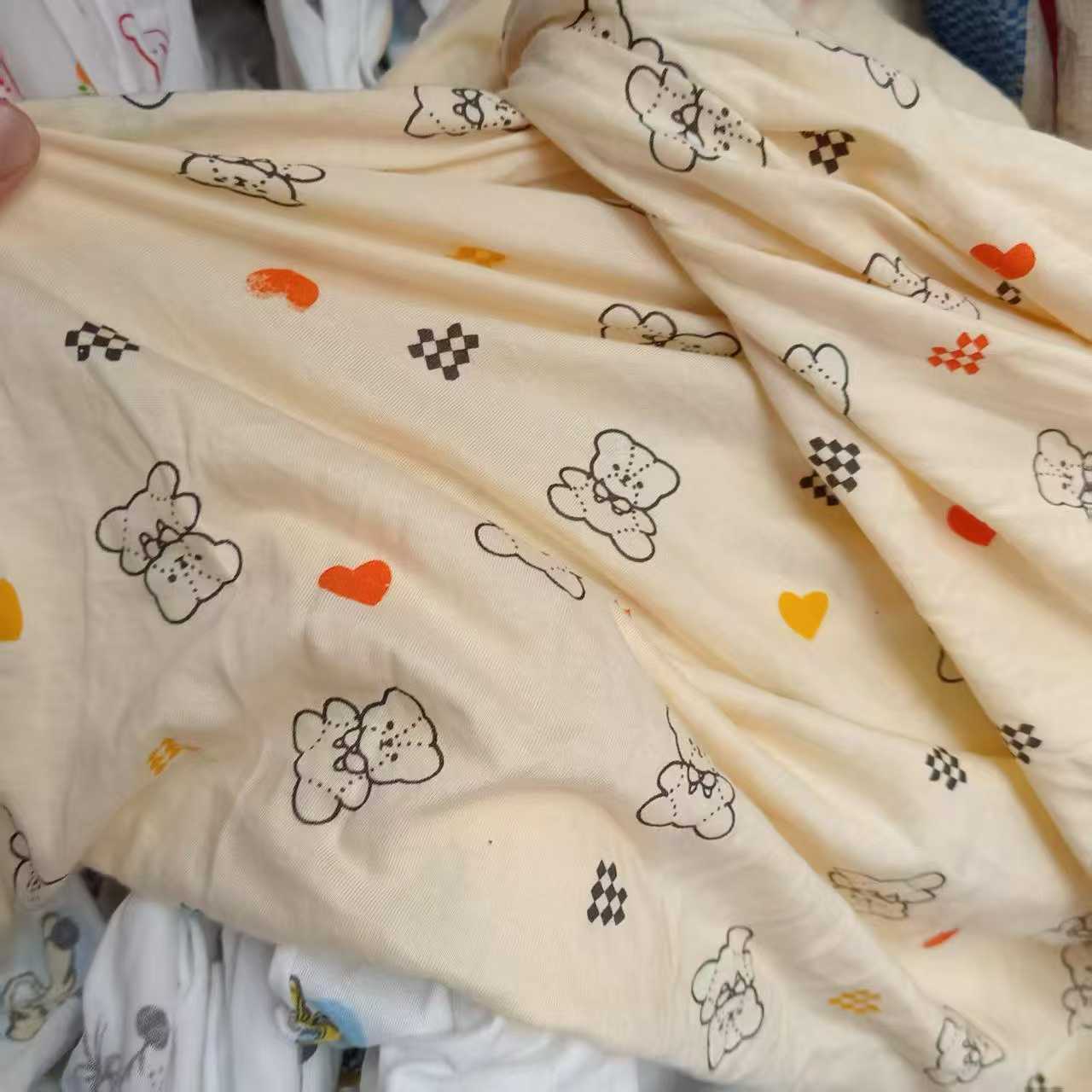 100% Cotton Jersey Knit Fabric Scraps | Cartoon Prints, 1-10m Pieces