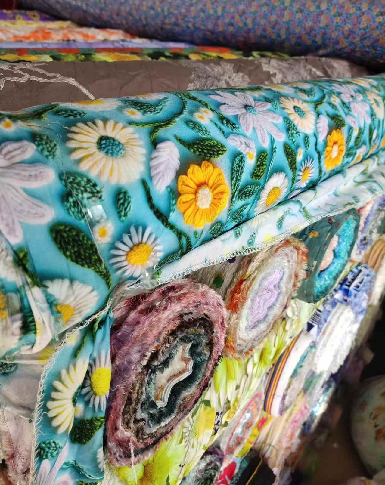 Bulk Artificial Cotton (Rayon) Fabric Scraps | Printed Cotton Silk for Summer Bedding