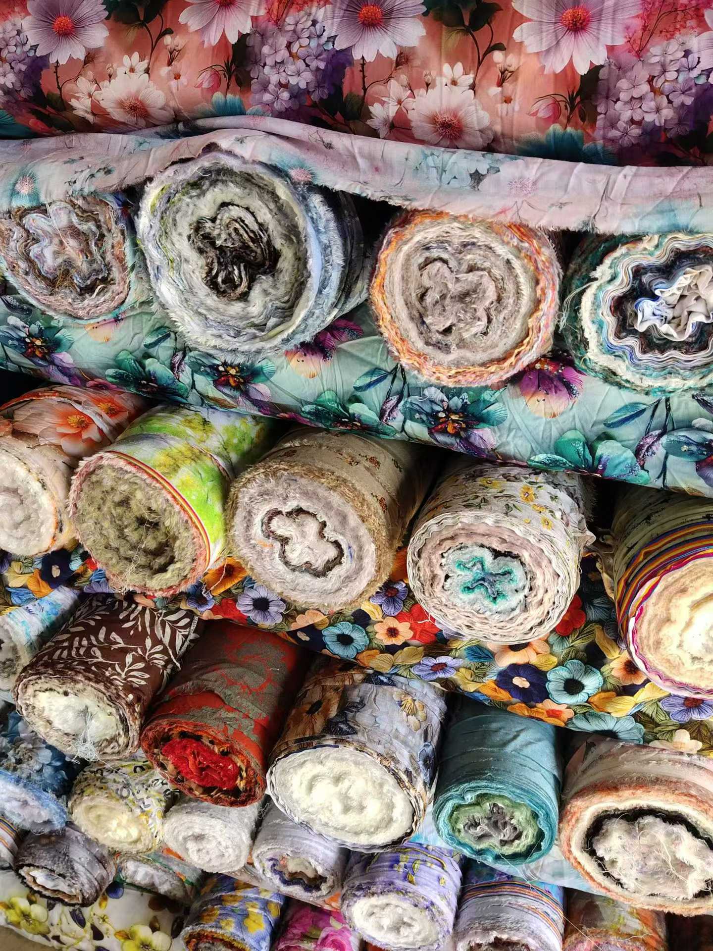 Bulk Artificial Cotton (Rayon) Fabric Scraps | Printed Cotton Silk for Summer Bedding