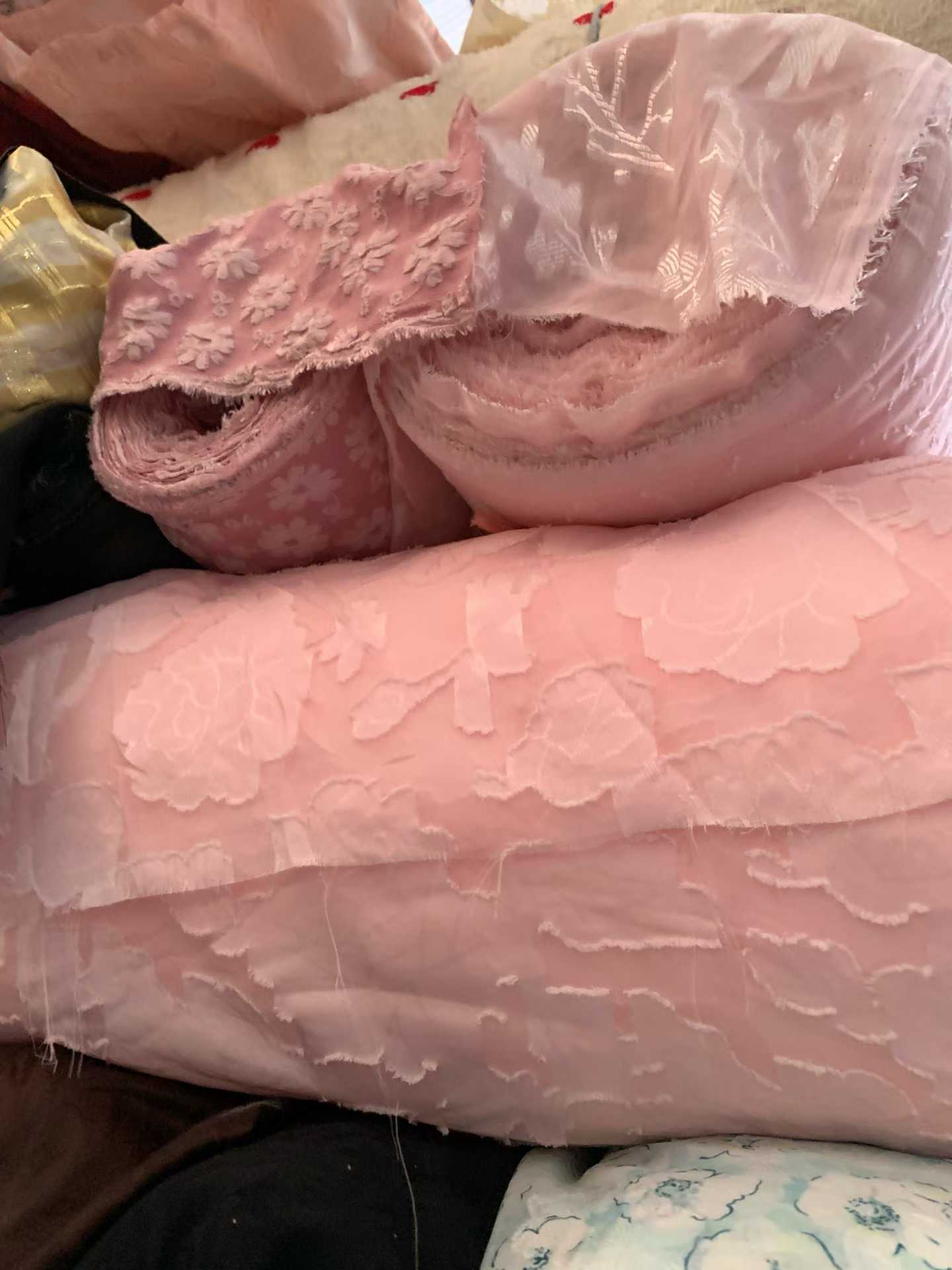 Special Craft Elegant Color Cheap Stock Chiffon Embroidery Fabric for Wedding Dress