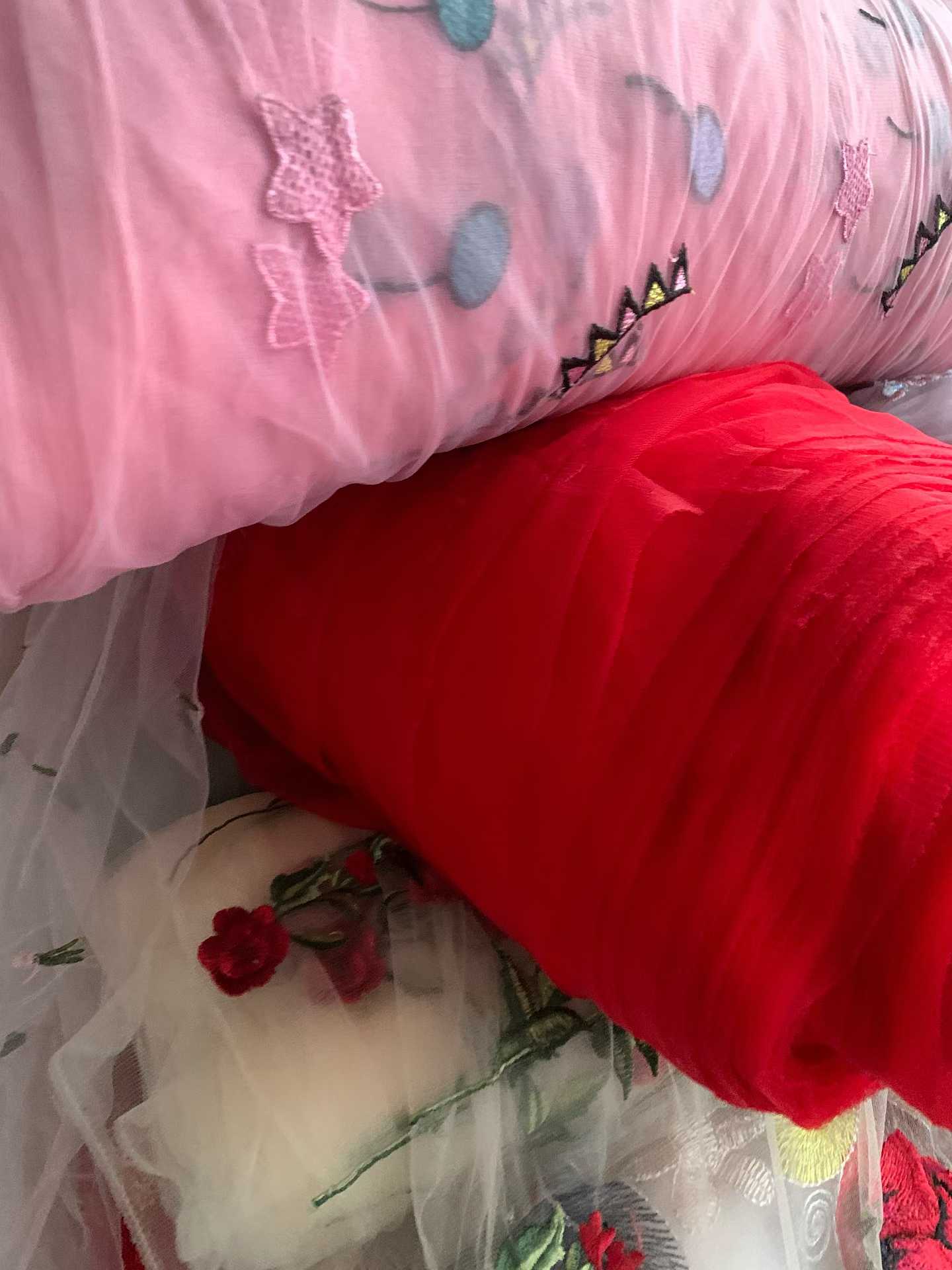 Small Roll Embroidered Tulle Fabric | Lightweight Wedding Dress Tulle 400-500kg