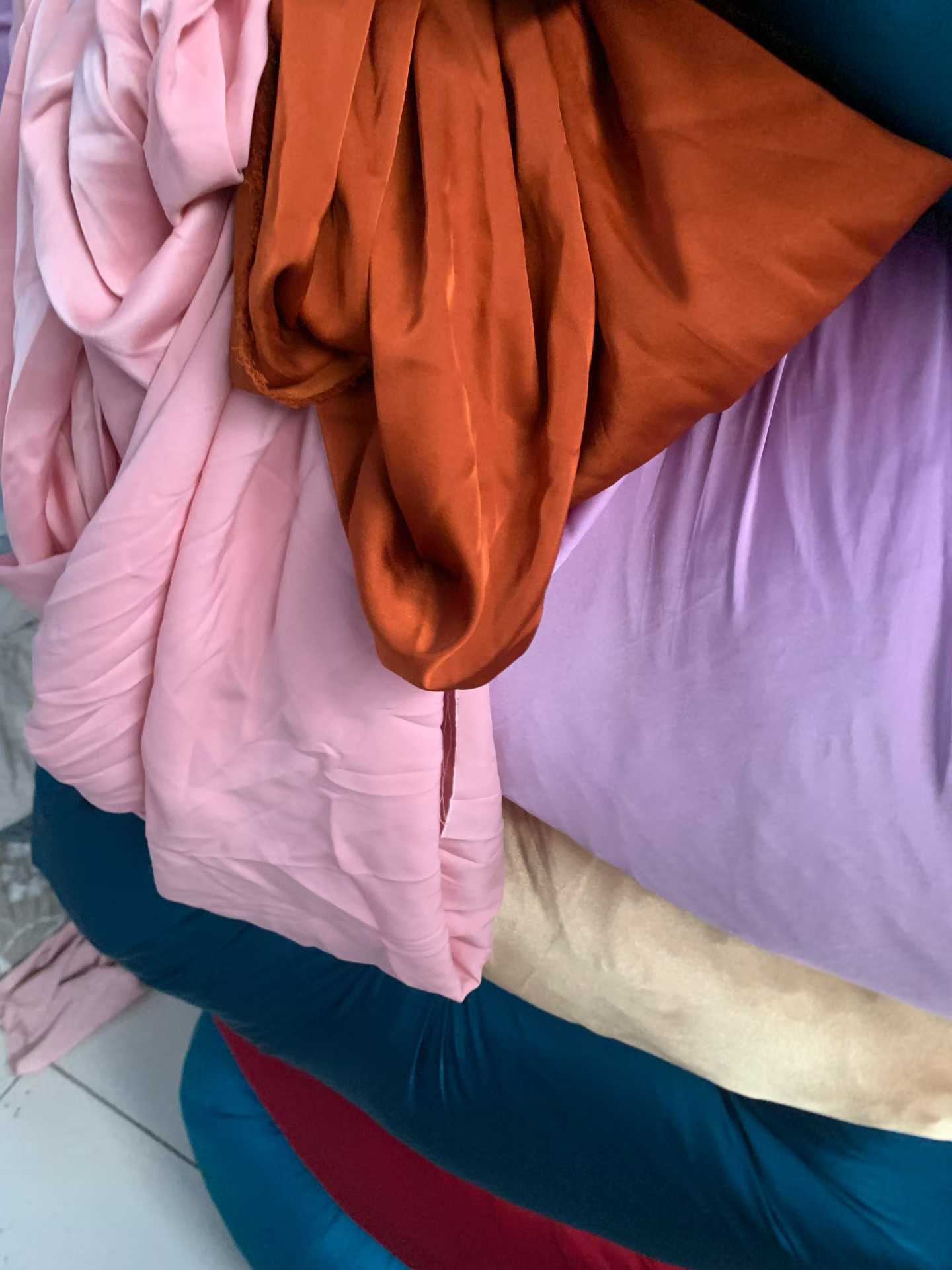 Assorted Garment Lining Fabric Remnants Bulk Stock