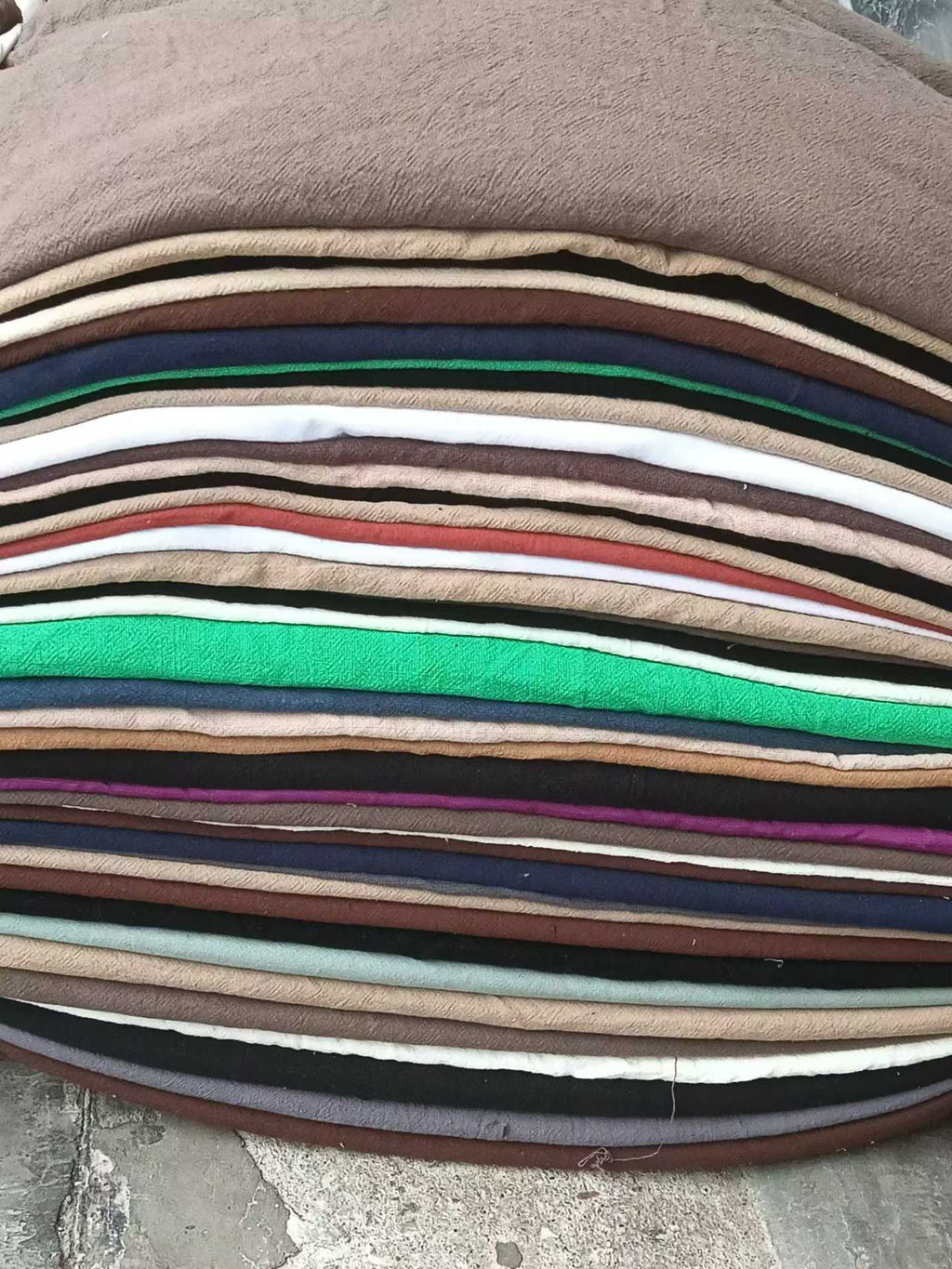 1-10M Cotton Linen Fabric Remnants - Bulk Jacquard Stock Linen Cotton Blend Fabric for Garment & Home Textiles, MOQ 100KG