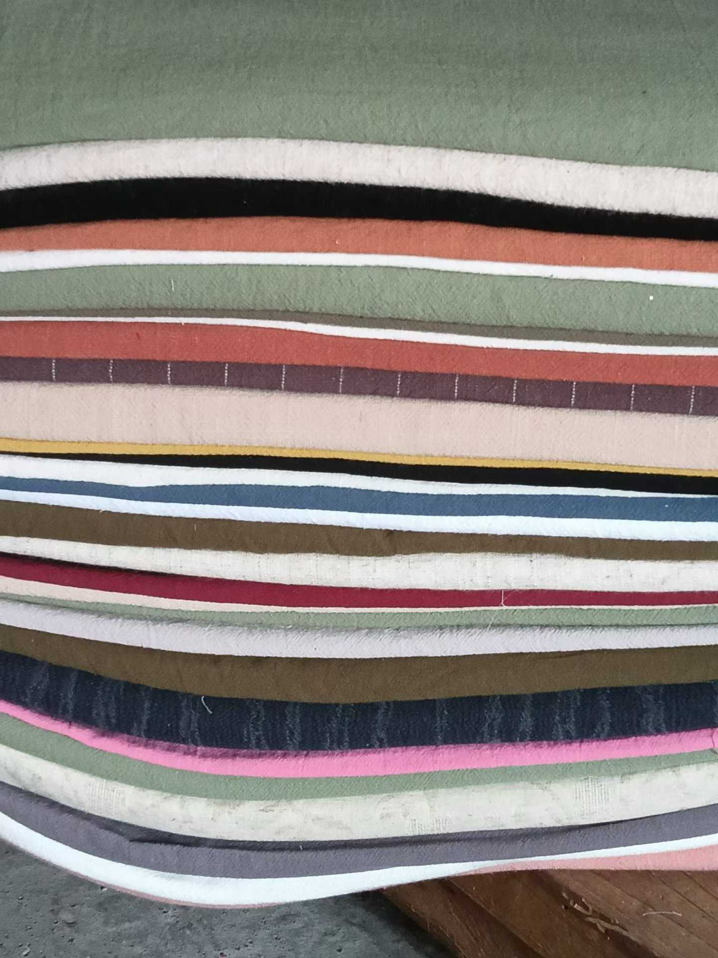 1-10M Cotton Linen Fabric Remnants - Bulk Jacquard Stock Linen Cotton Blend Fabric for Garment & Home Textiles, MOQ 100KG