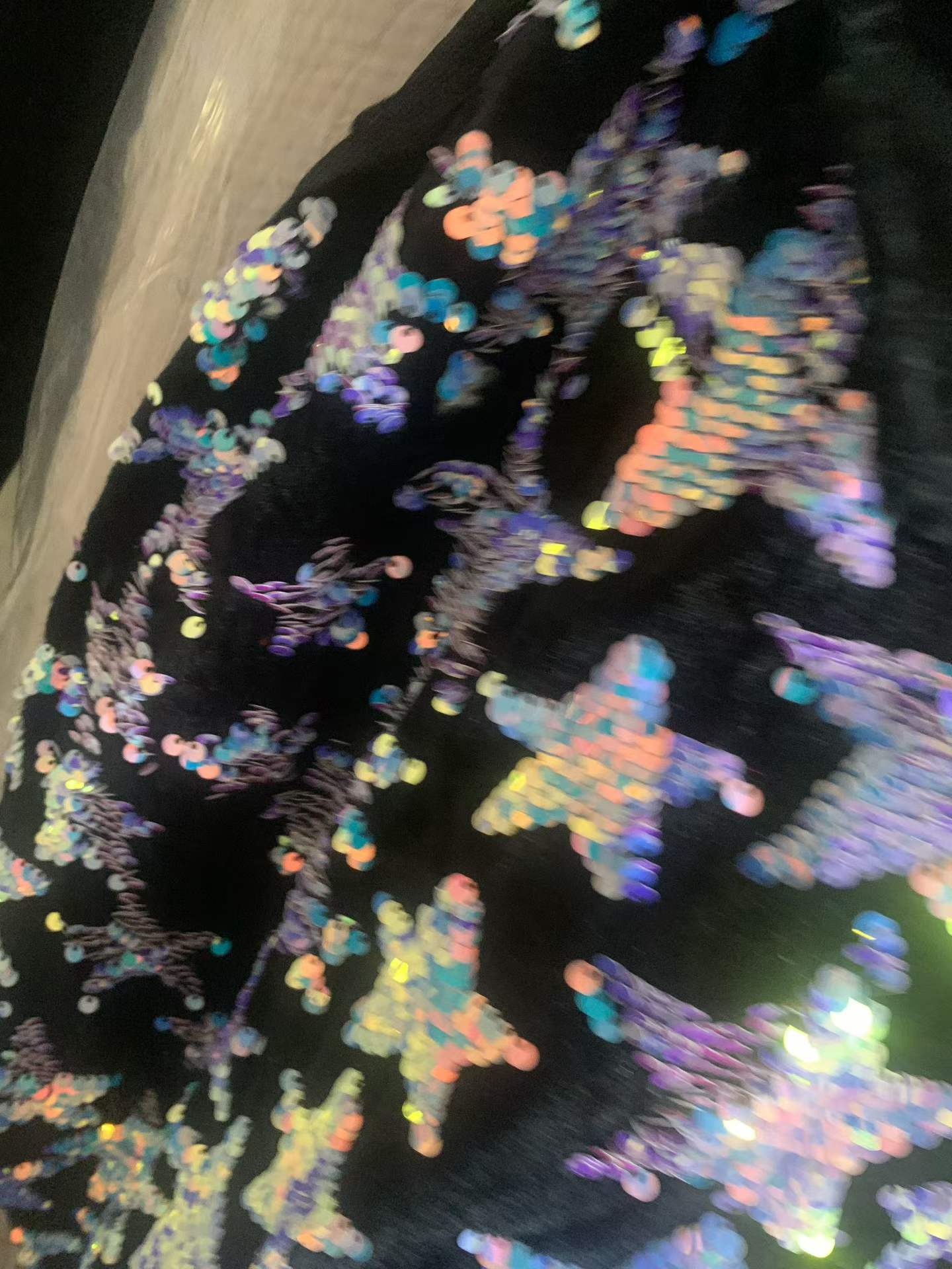 10-30KG Per Roll Sequin Embroidery Mesh Fabric - 500-600KG Unique Tulle Fabric for Dresses & Crafts