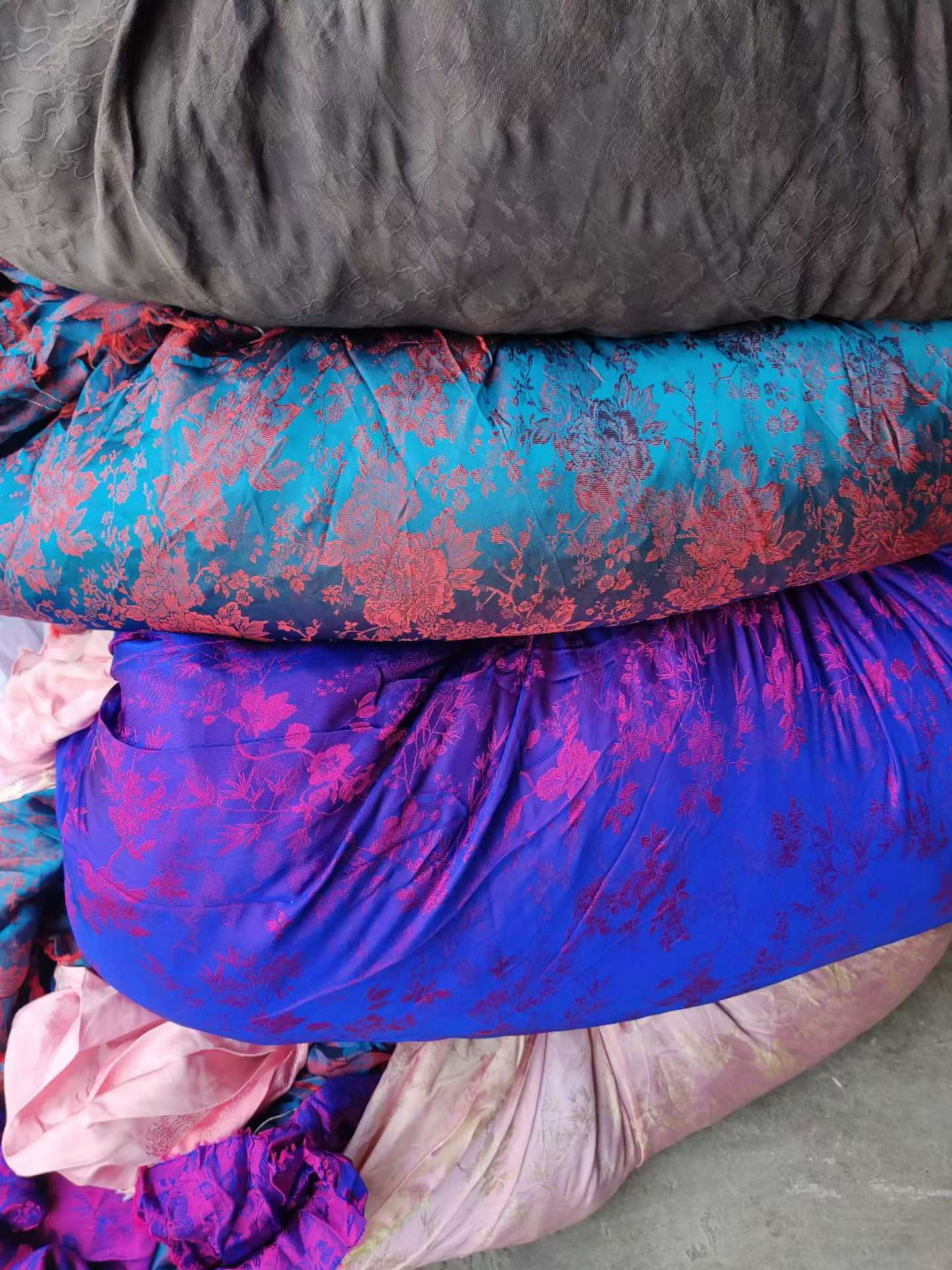 1-10M Cotton Rayon Jacquard Brocade Fabric - 50KG+ Stock Satin Fabric Remnants