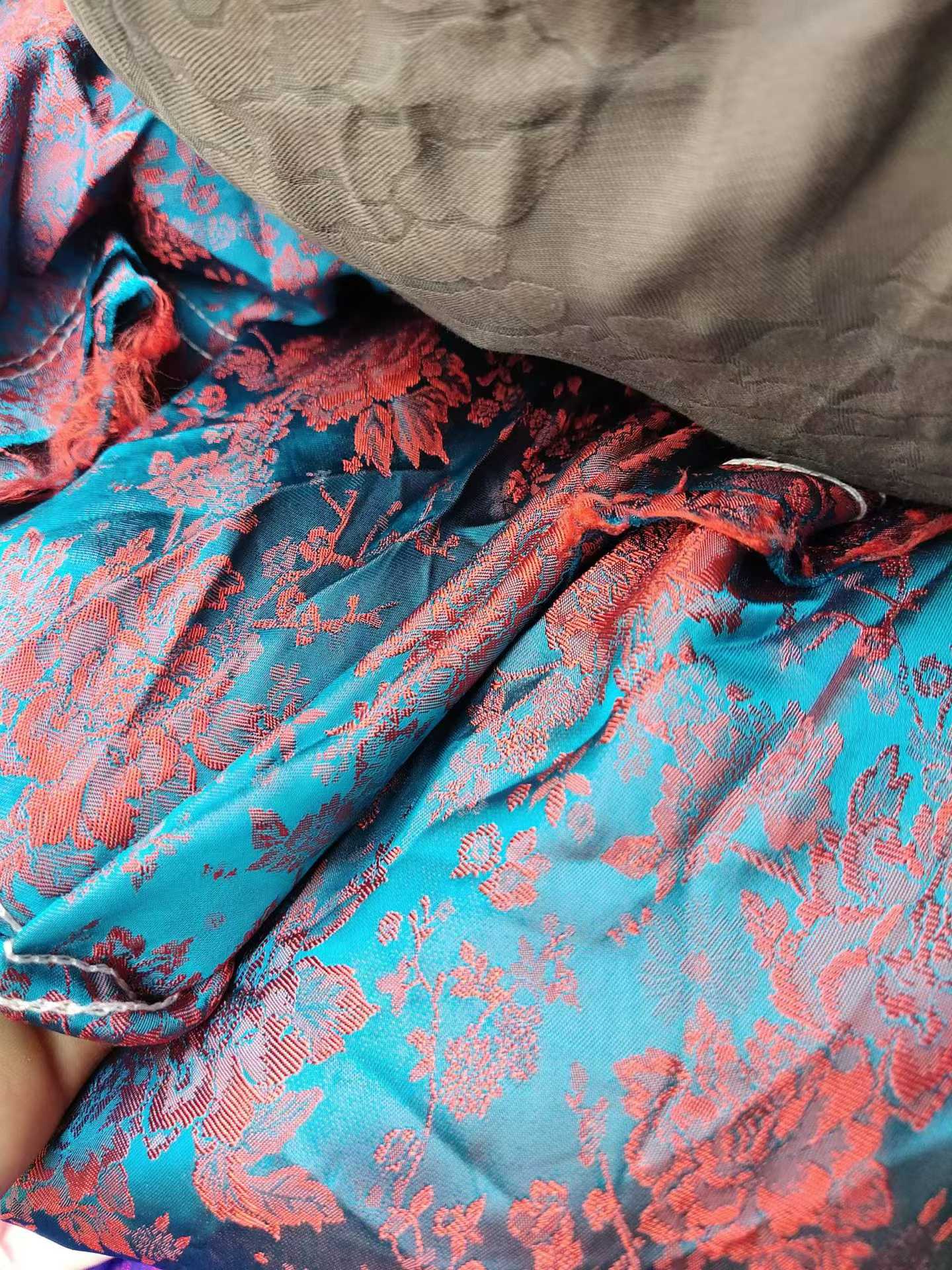 1-10M Cotton Rayon Jacquard Brocade Fabric - 50KG+ Stock Satin Fabric Remnants