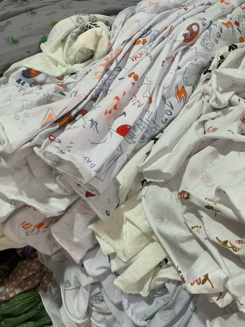 1-10M Branded Cotton Lycra Fabric - 300KG+ Printed Cotton Jersey Fabric with 4-Way Stretch
