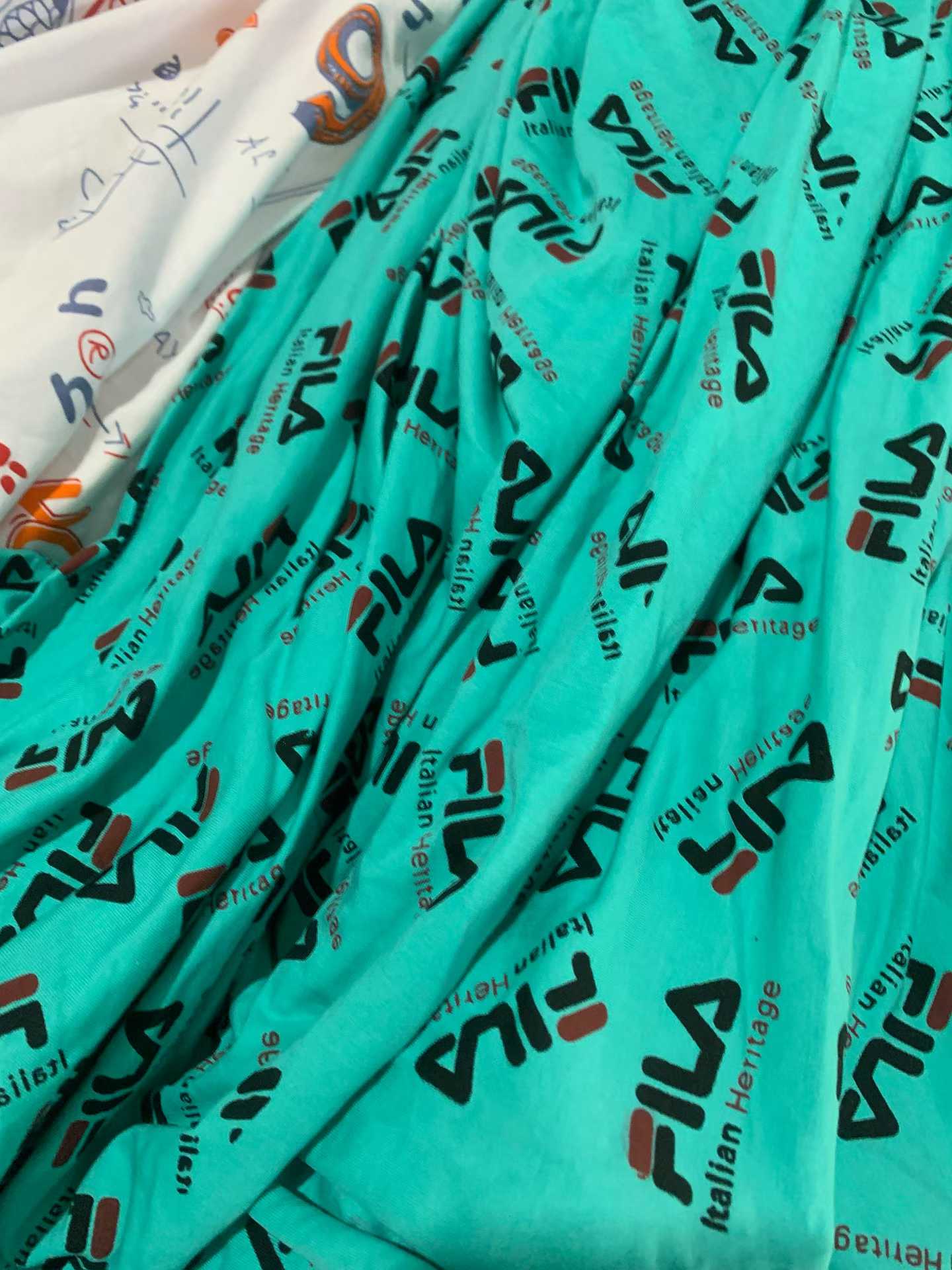 1-10M Branded Cotton Lycra Fabric - 300KG+ Printed Cotton Jersey Fabric with 4-Way Stretch