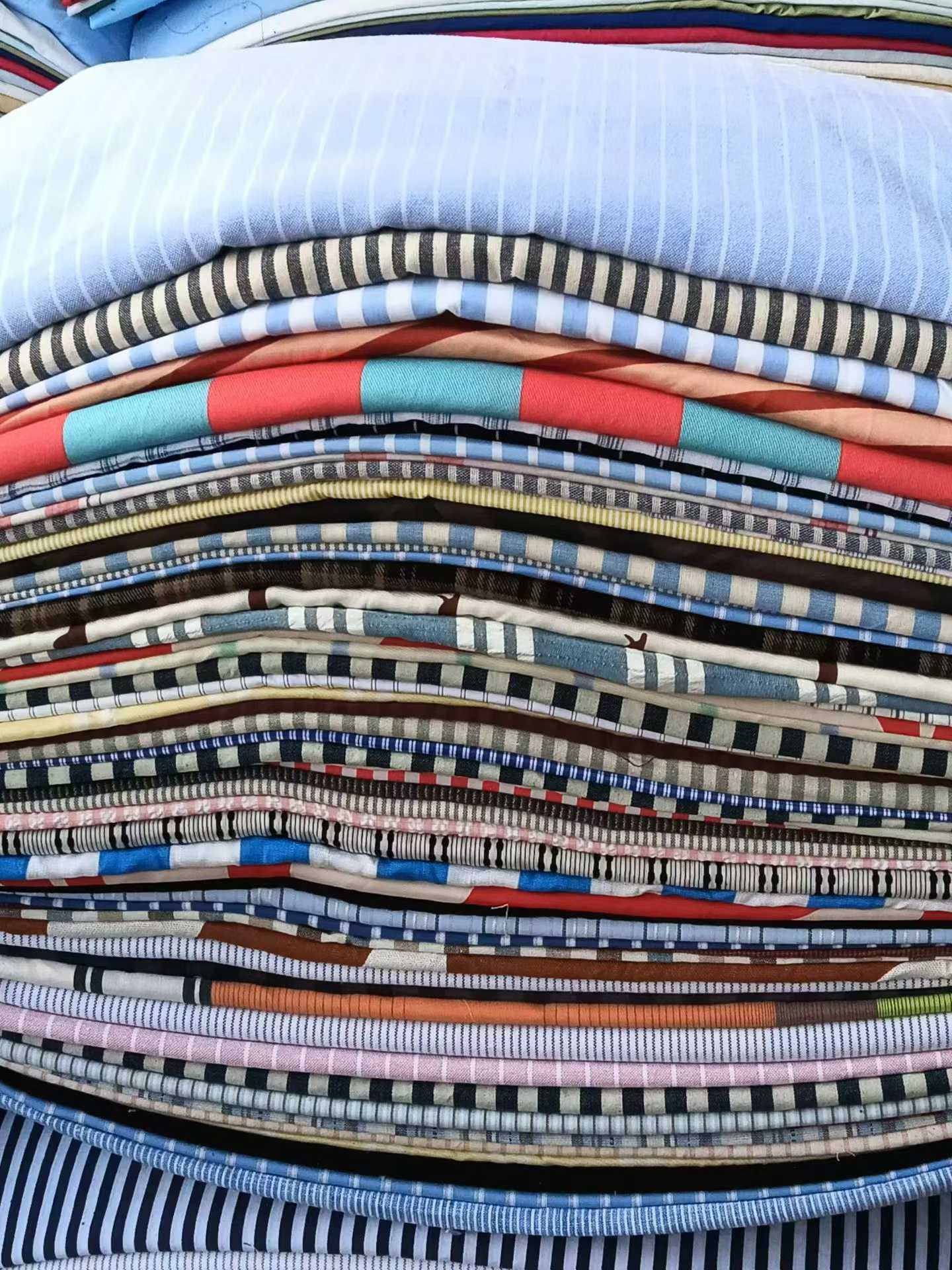 1-10M Plaid Striped Cotton Linen Fabric - 25KG Per Roll Colorful Cotton Blend Fabric