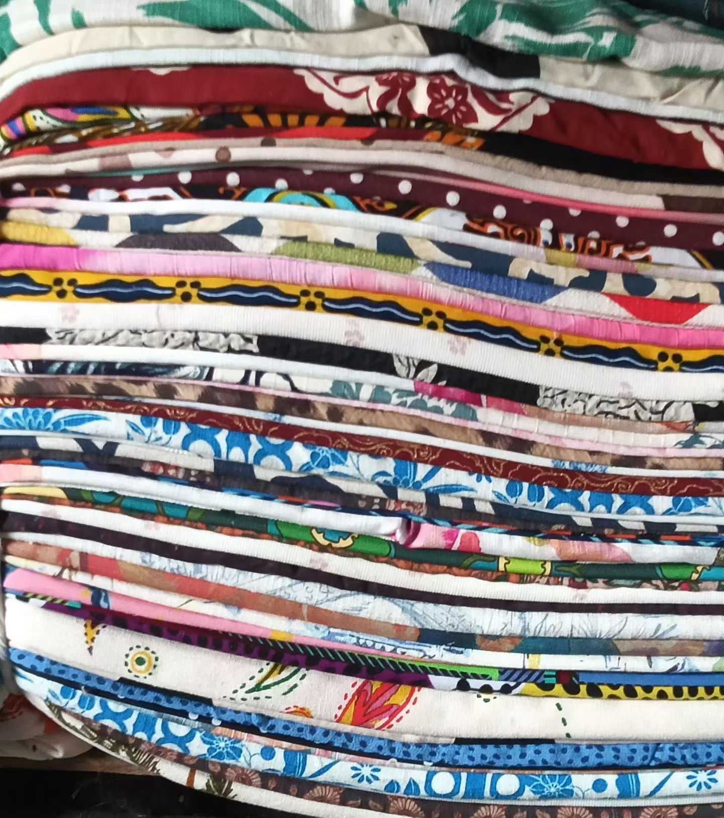 150cm Width Thin Cotton & Cotton Linen Fabric - Printed Fabric Remnants, 2-3m Per KG