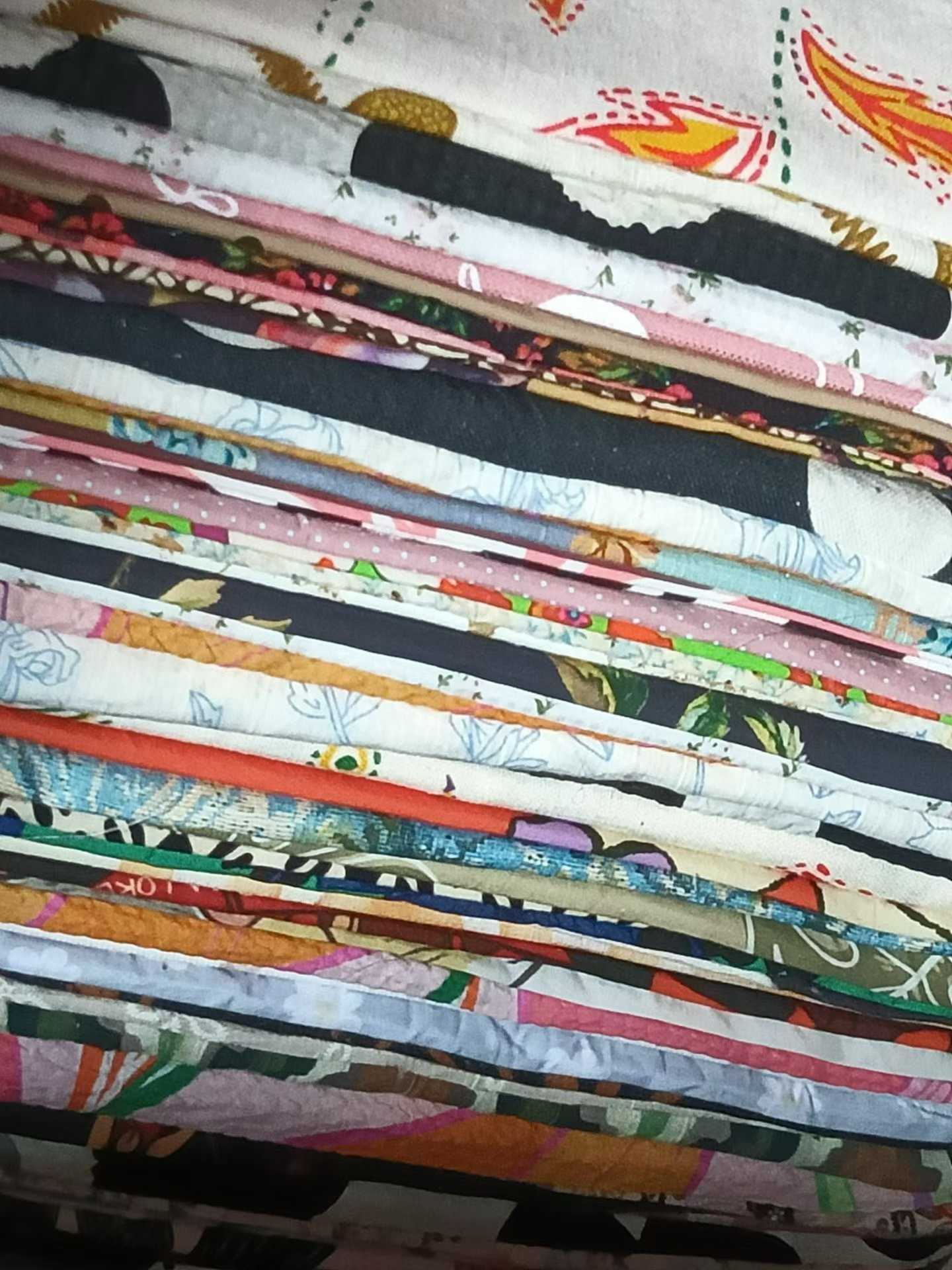 150cm Width Thin Cotton & Cotton Linen Fabric - Printed Fabric Remnants, 2-3m Per KG