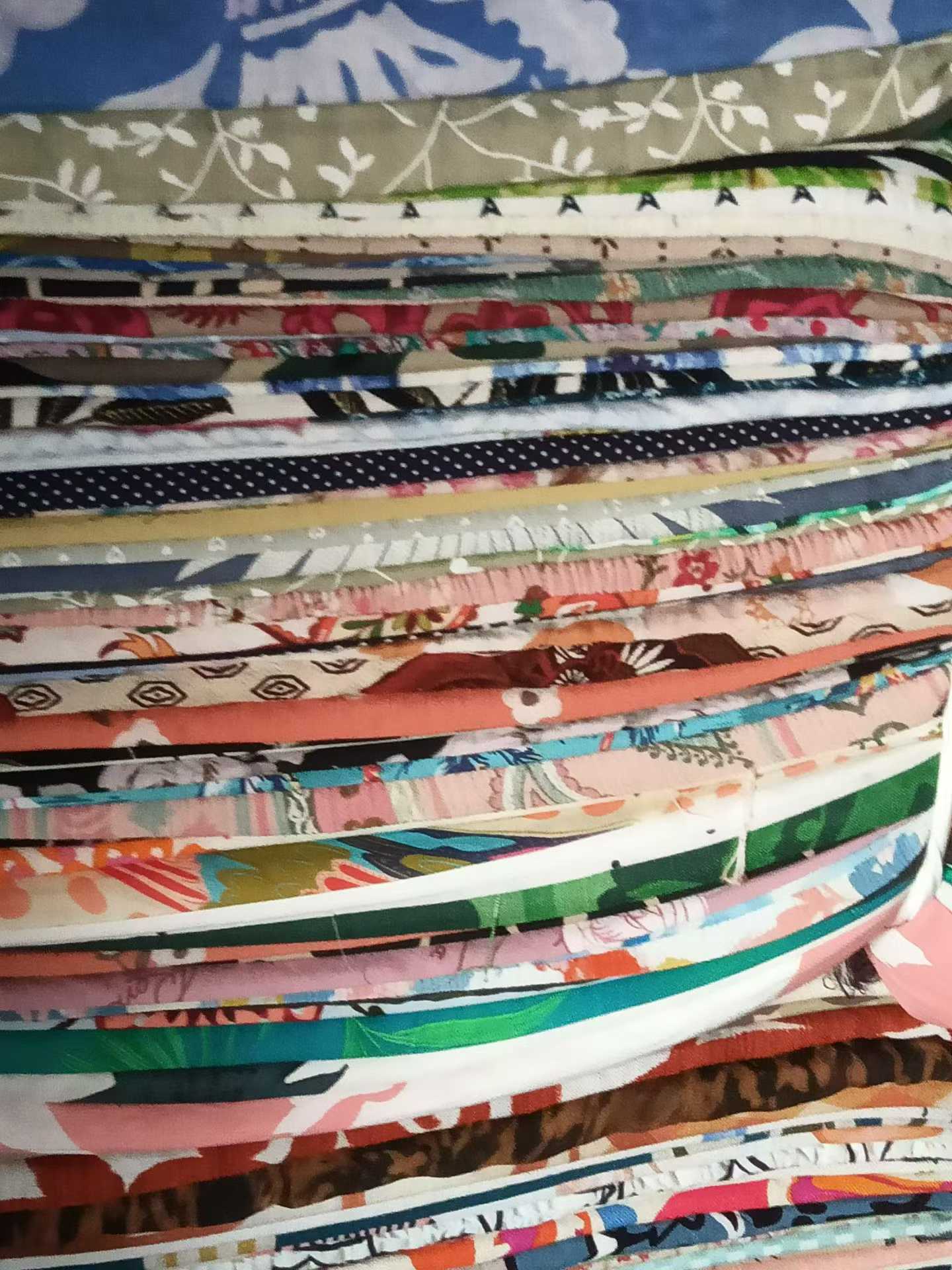 150cm Width Thin Cotton & Cotton Linen Fabric - Printed Fabric Remnants, 2-3m Per KG