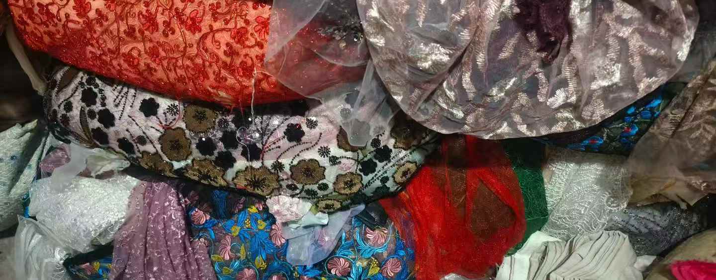 2-10m Heavyweight Mesh Embroidery Fabric - 300-400KG Floral Tulle Fabric Remnants