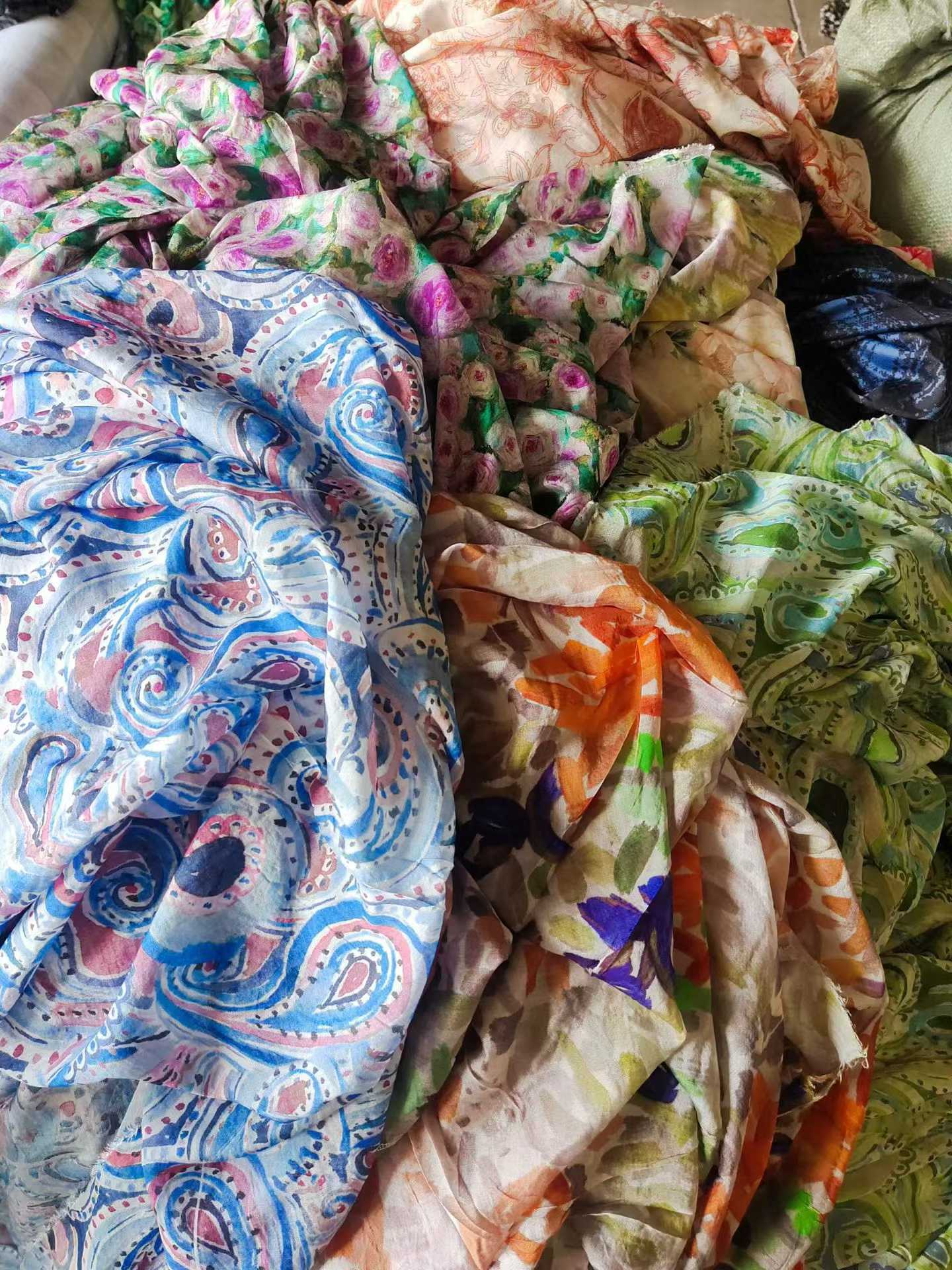 2-15m Ultra-Thin Tencel Cotton Fabric - 8m Per KG Silk-Like Cotton Fabric Remnants