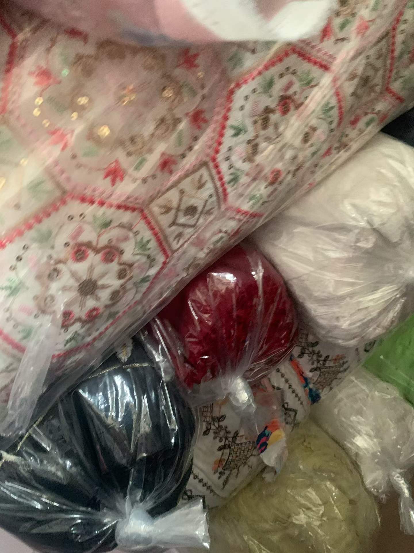 Small Roll Tencel Cotton Embroidery Fabric - 400-500KG Rare Fashion Embroidery Fabric