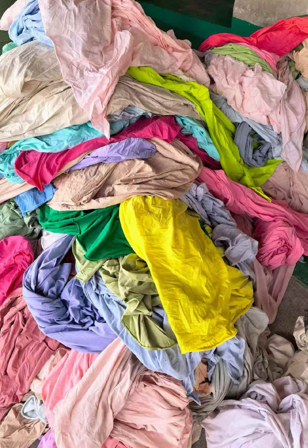 1-10m Lycra & Odel Cotton Fabric - 500KG Bright Color Stretch Cotton Fabric Remnants