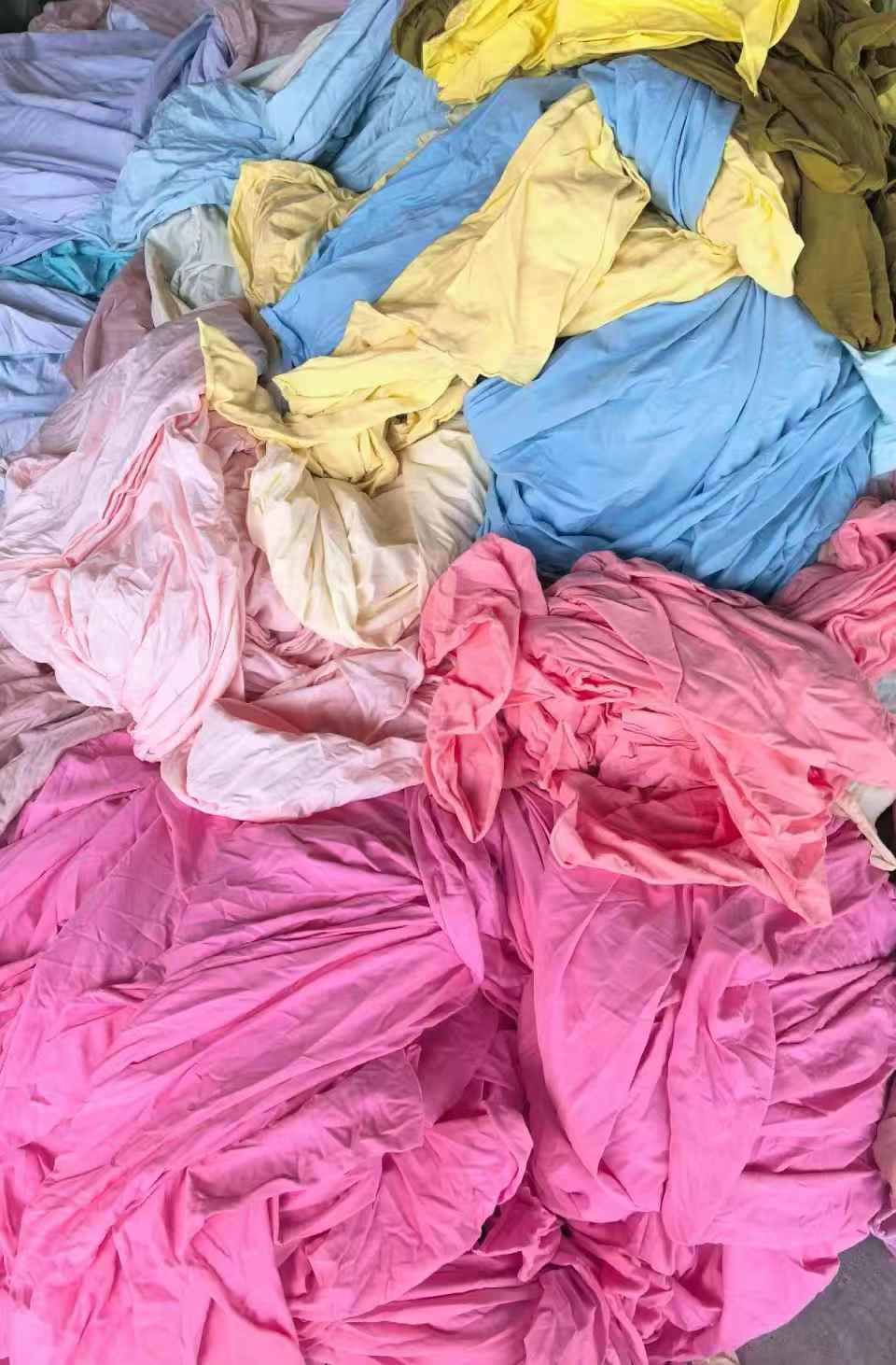 1-10m Lycra & Odel Cotton Fabric - 500KG Bright Color Stretch Cotton Fabric Remnants