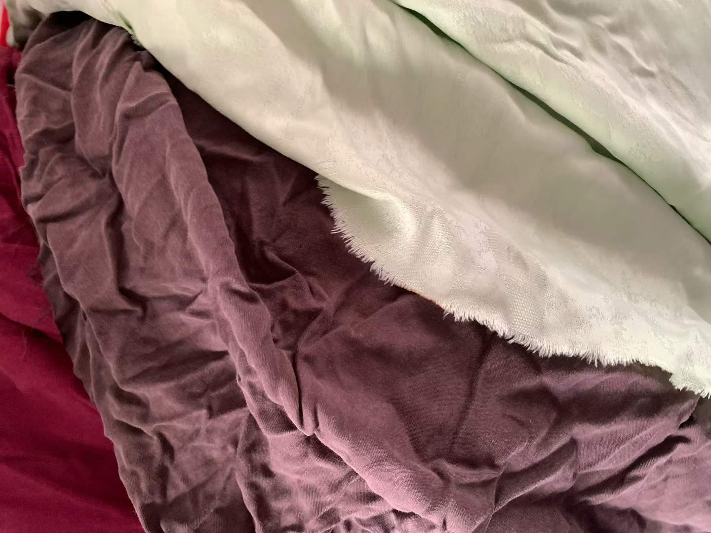 500kg Premium Copper Silk Cotton Fabric Wholesale | Solid Color Heavy Draping Cloth for Pants & Dresses (Surplus Stock)