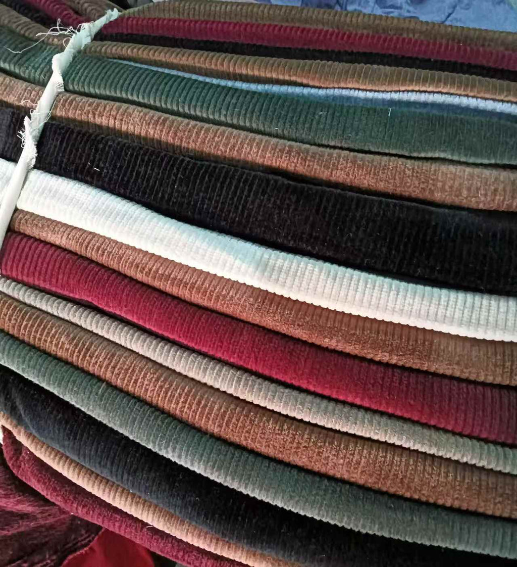Cotton Corduroy Fabric Scraps - Solid Color Bulk Stock, Soft 100% Cotton Corduroy Remnants for Sewing, DIY Crafts, Clothing & Home Decor | Wholesale Surplus Fabric for Small Business & Hobbyists