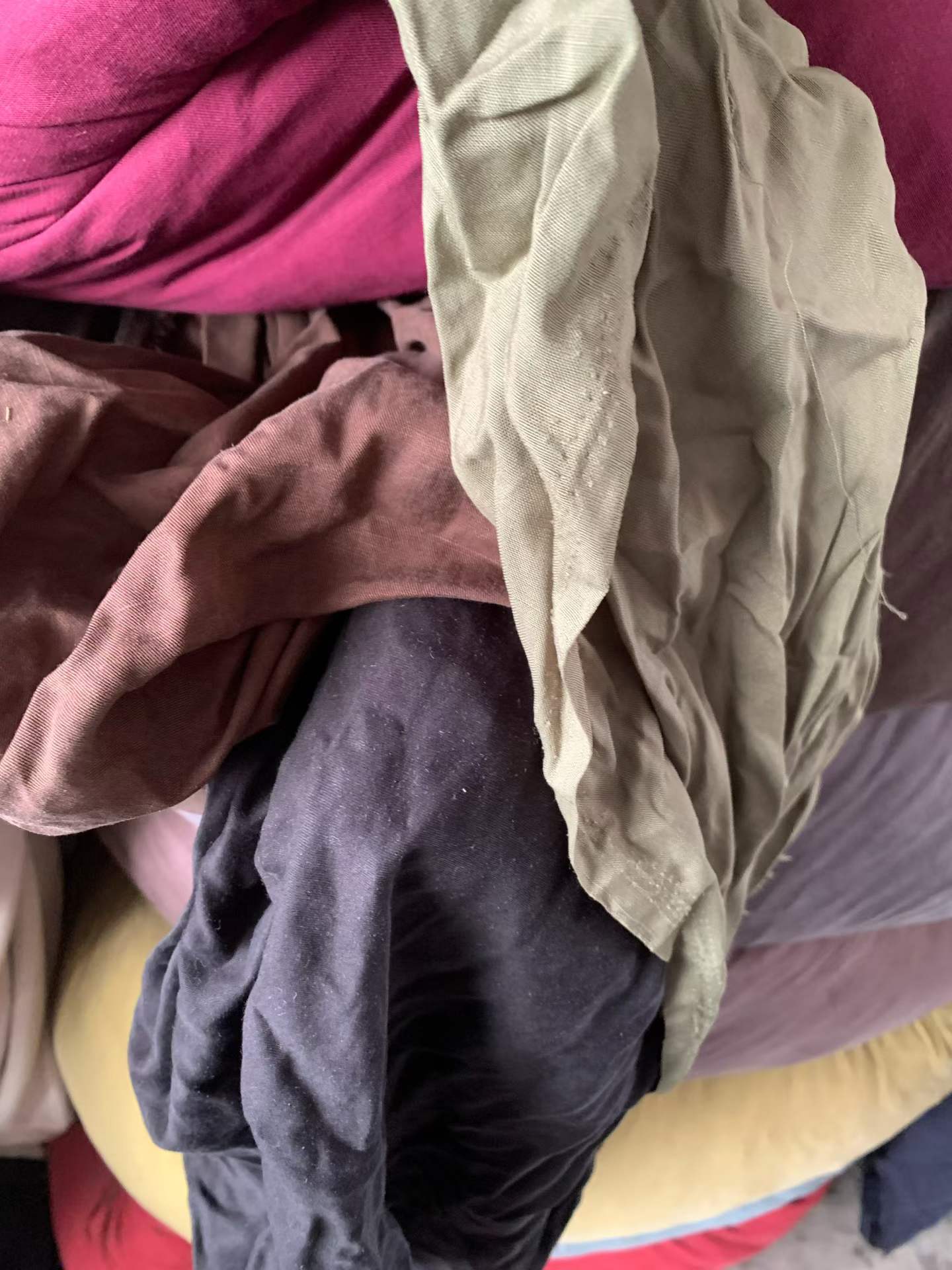 500kg Premium Copper Silk Cotton Fabric Wholesale | Solid Color Heavy Draping Cloth for Pants & Dresses (Surplus Stock)