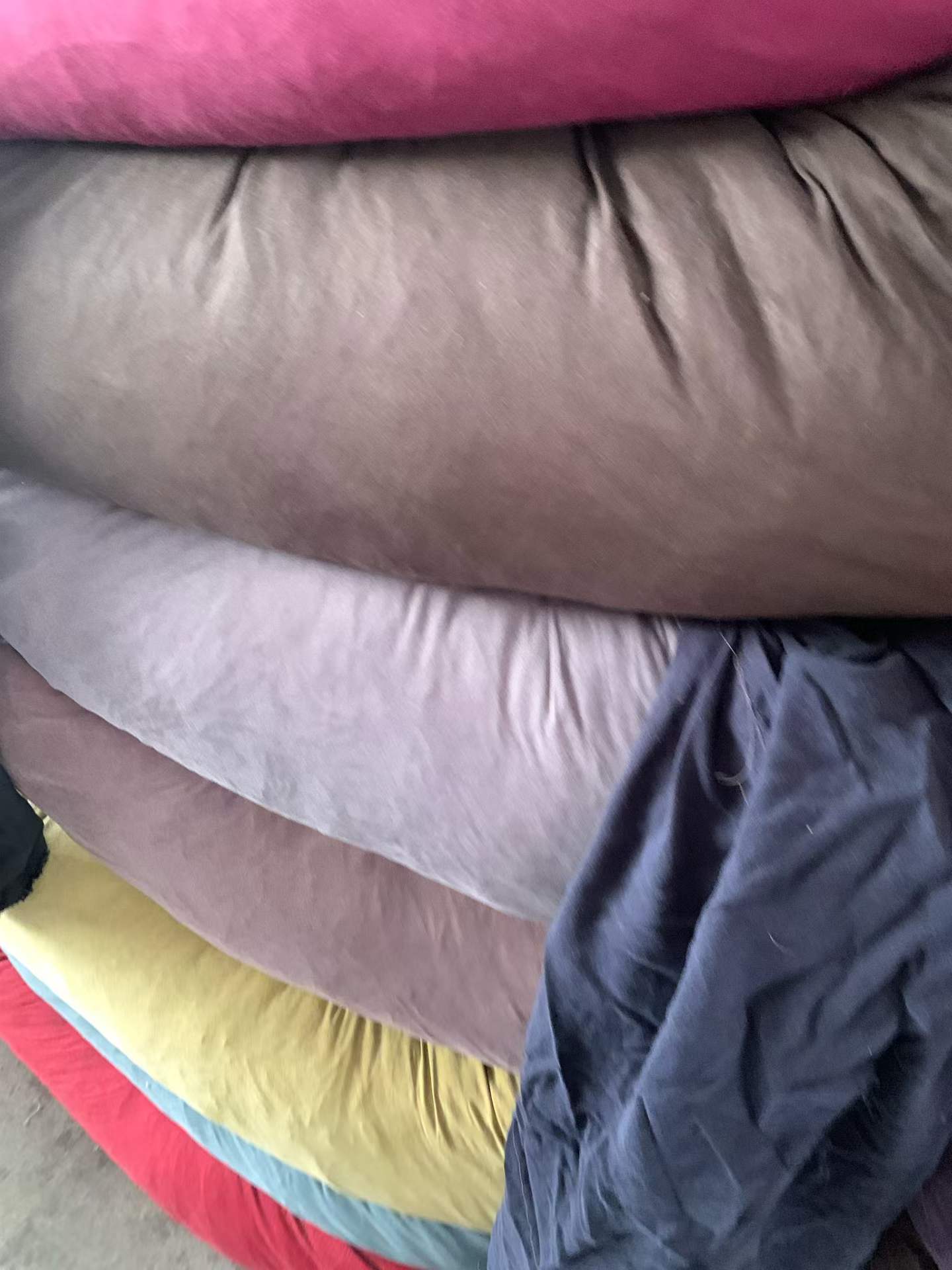 Premium Cupro Cotton Blend Fabric Remnants | Heavy Drape Misty Finish Solid Color Fabric Scraps, 1-10+ Meter Lengths, 500KG Bulk Lot for Apparel, Pants, Dresses, Blouses, Wholesale Sewing Fabric