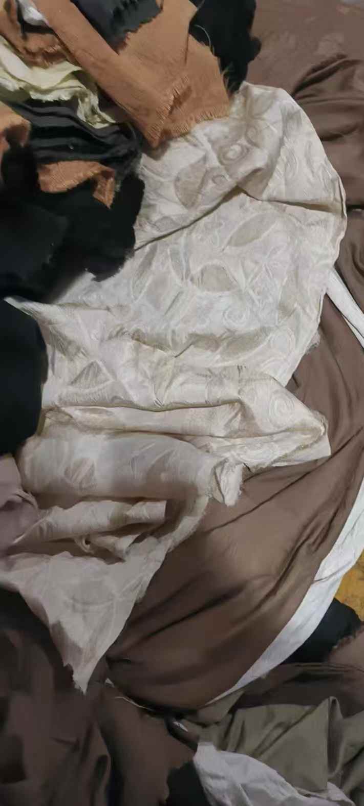 Tencel Jacquard Linen Cotton Scraps | Bulk Viscose Blend for Garments, Dresses & Crafts