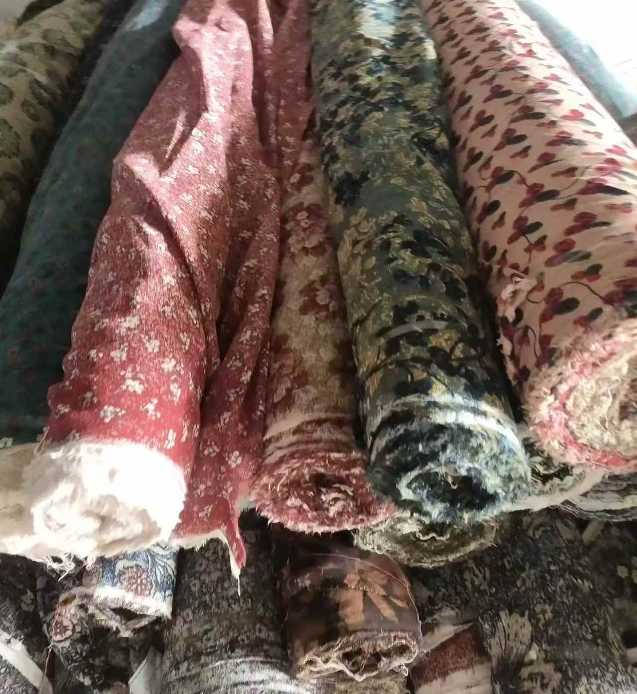Wholesale Linen Floral Fabric Rolls | Stock Printed Linen Cotton Fabric Bulk Sale MOQ 25KG