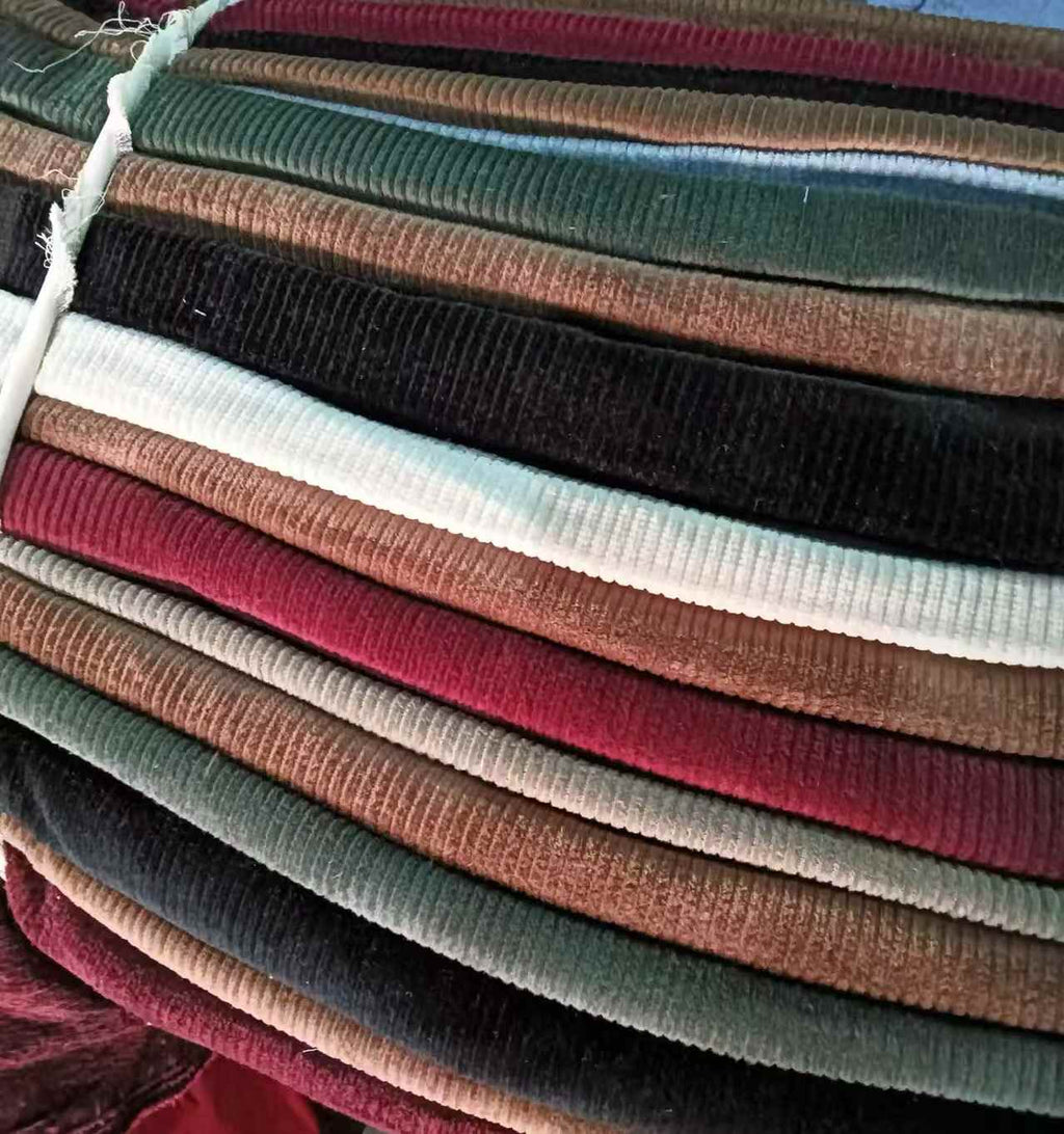 Cotton Corduroy Fabric Scraps - Solid Color Bulk Stock, Soft 100% Cotton Corduroy Remnants for Sewing, DIY Crafts, Clothing & Home Decor | Wholesale Surplus Fabric for Small Business & Hobbyists