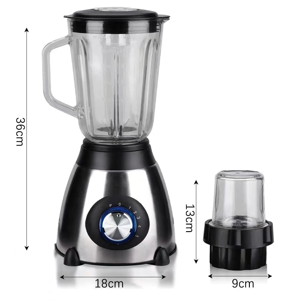 Stainless Steel Glass Grinder Multifunctional Home Kitchen Appliances Electric Fruit Smoothie Food Juicers Mixer Blenders