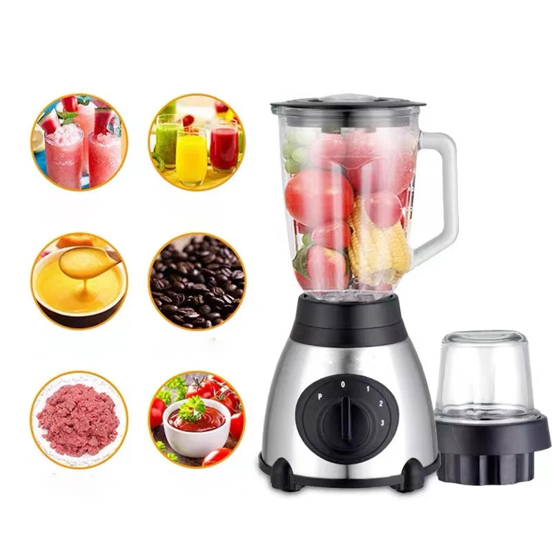 Stainless Steel Glass Grinder Multifunctional Home Kitchen Appliances Electric Fruit Smoothie Food Juicers Mixer Blenders