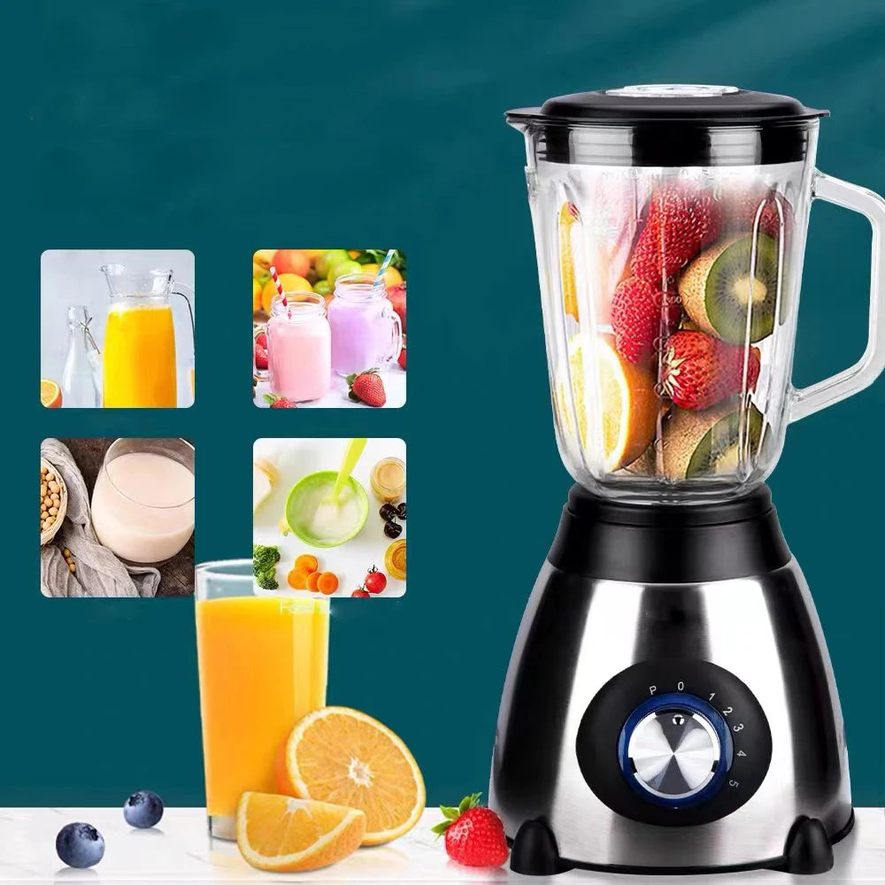 Stainless Steel Glass Grinder Multifunctional Home Kitchen Appliances Electric Fruit Smoothie Food Juicers Mixer Blenders