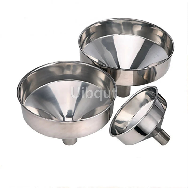 304 Big Stainless Steel Funnel Kitchen Oil Liquid leakage Funnel refueling Detachable Filter Wide Mouth Funnel Kitchen Tools