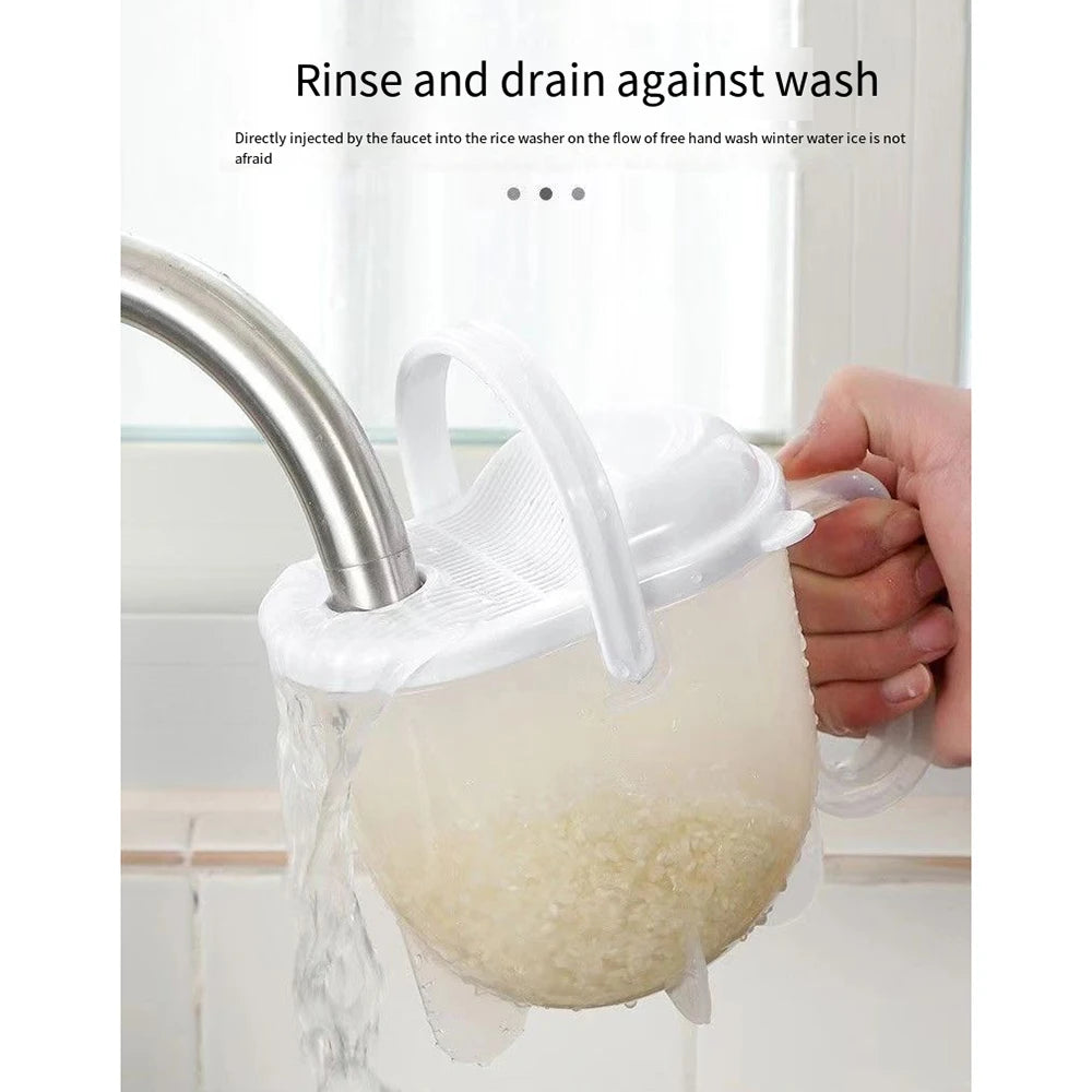 Rice Washer Strainer Bowl Plastic Quinoa Strainer Cleaning Veggie Fruit Rice Beans Grapes Kitchen Tools Filter Strainer