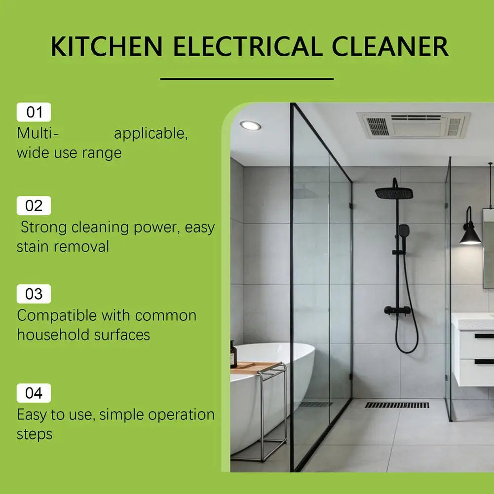 Kitchen Electrical Cleaner Powerful Stain‑Removing Formula for Ovens, Microwaves Stovetops Multi‑Purpose Household Cleaner