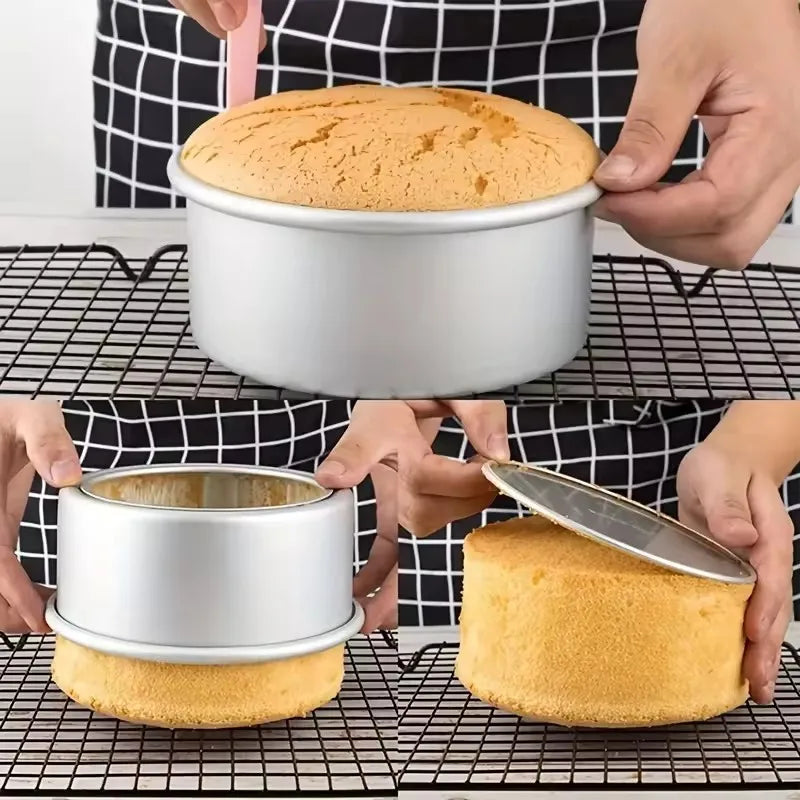 4/6/8/10 Inch Baking Cake Mold Round Non-Stick Cake Pan Removable Removable Bottom Baking Tray Aluminium Alloy For Kitchen Tools