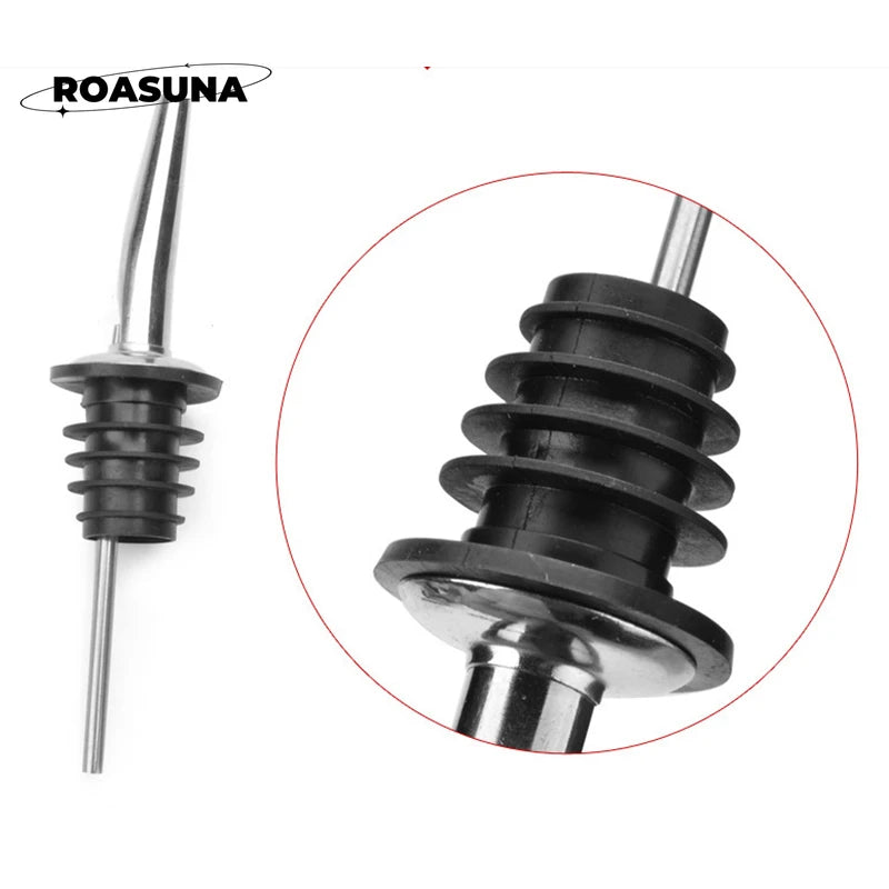 Stainless Steel Whisky Liquor Oil Wine Bottle Pourer Cap Spout Stopper Mouth Dispenser Bartender Kitchen Tools Bar Accessories