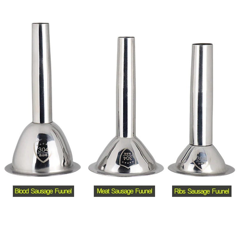 Stainless Steel Nozzle Funnel Stuffer Tools for Meat Grinder Machine Blood Sausage Ribs Nozzle Funnel Kitchen Tools Supplies