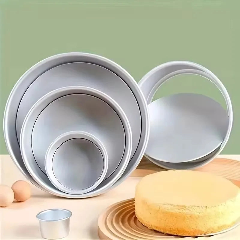 4/6/8/10 Inch Baking Cake Mold Round Non-Stick Cake Pan Removable Removable Bottom Baking Tray Aluminium Alloy For Kitchen Tools