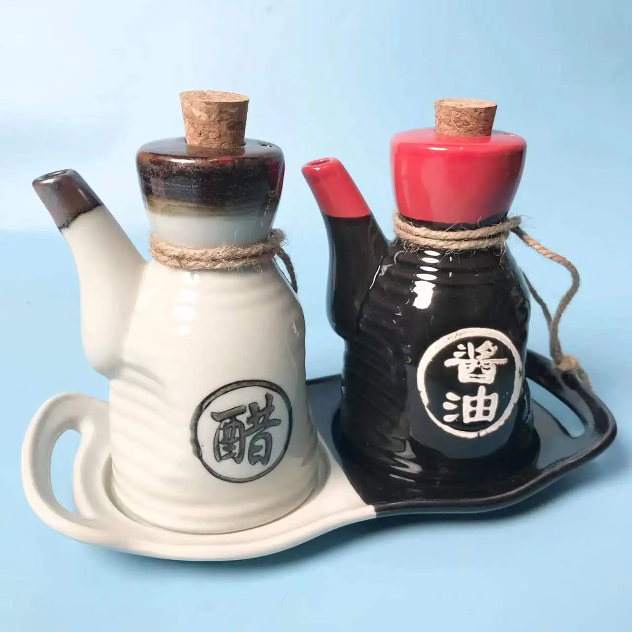 Japanese Restaurant Ceramic Seasoning Jar Vinegar Soy Sauce Chili Oil Pot Home Mini Seasoning Salt Sugar Jar Kitchen Container