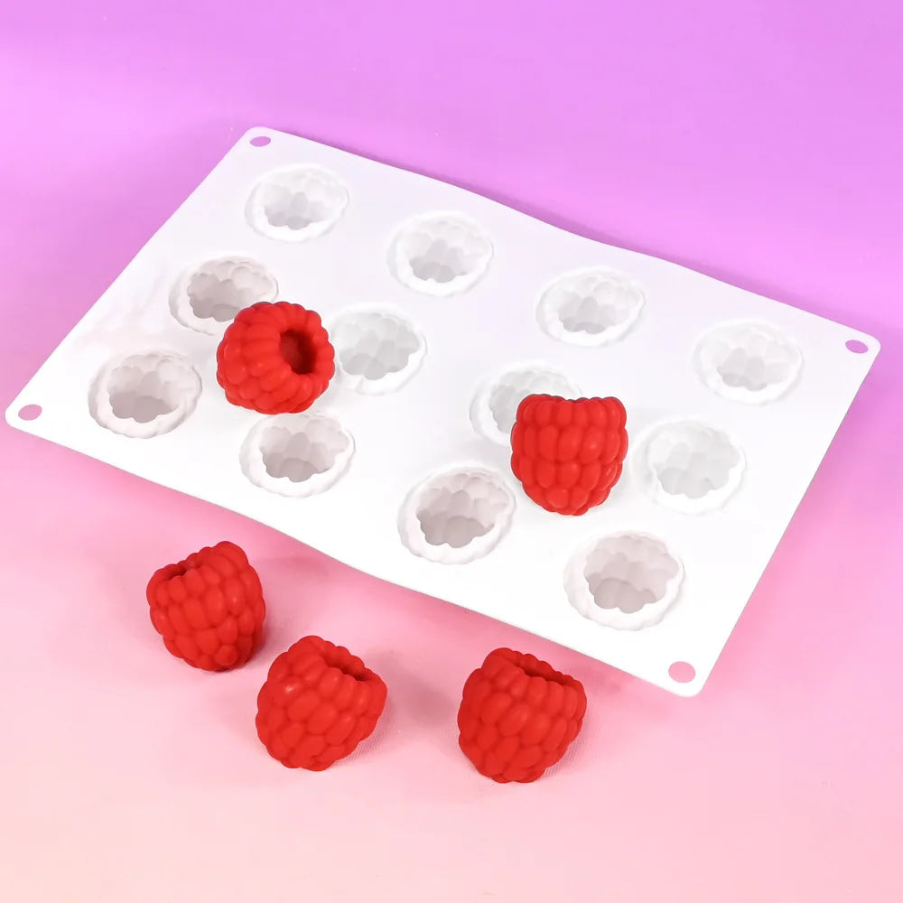 Mango Raspberry Silicone Molds for Baking Mousse 3D Fruit Lemon Strawberry Chocolate Cake Decoration Mold Kitchen Tools