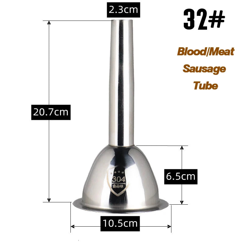 Stainless Steel Nozzle Funnel Stuffer Tools for Meat Grinder Machine Blood Sausage Ribs Nozzle Funnel Kitchen Tools Supplies