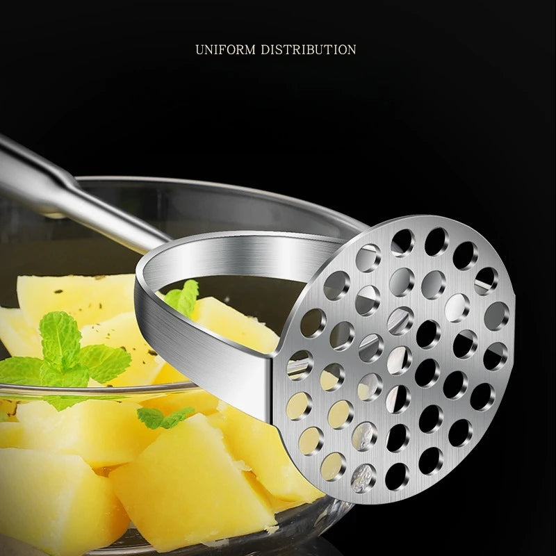 1PC Stainless Steel Mashed Potato Mud Press Household Purple Potato Masher Baby Food Kitchen Tools Household Items