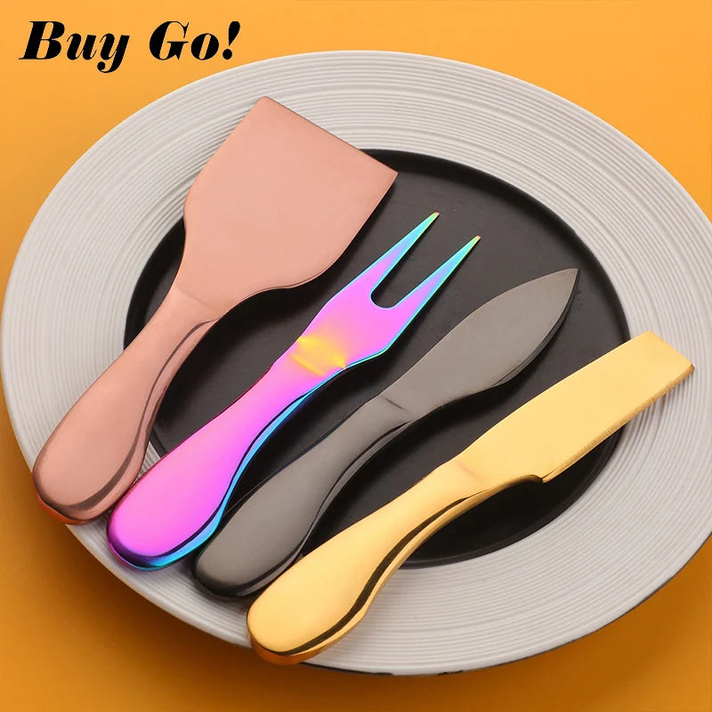4Pcs Cheese Tool Gold Cheese Slicer Cutter Knife Creative Cheese Graters Kitchen Tools Cake Spatula Butter Knife Cheese Set